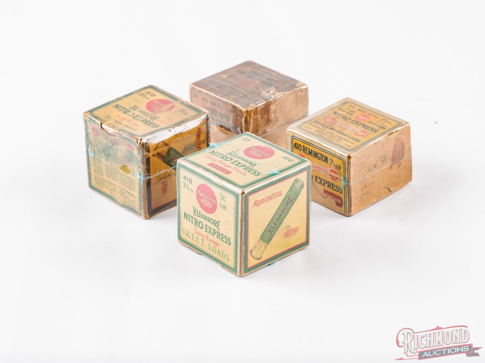 Four Remington UMC Vintage .410 Gauge Shotshell Boxes (1 of 2)