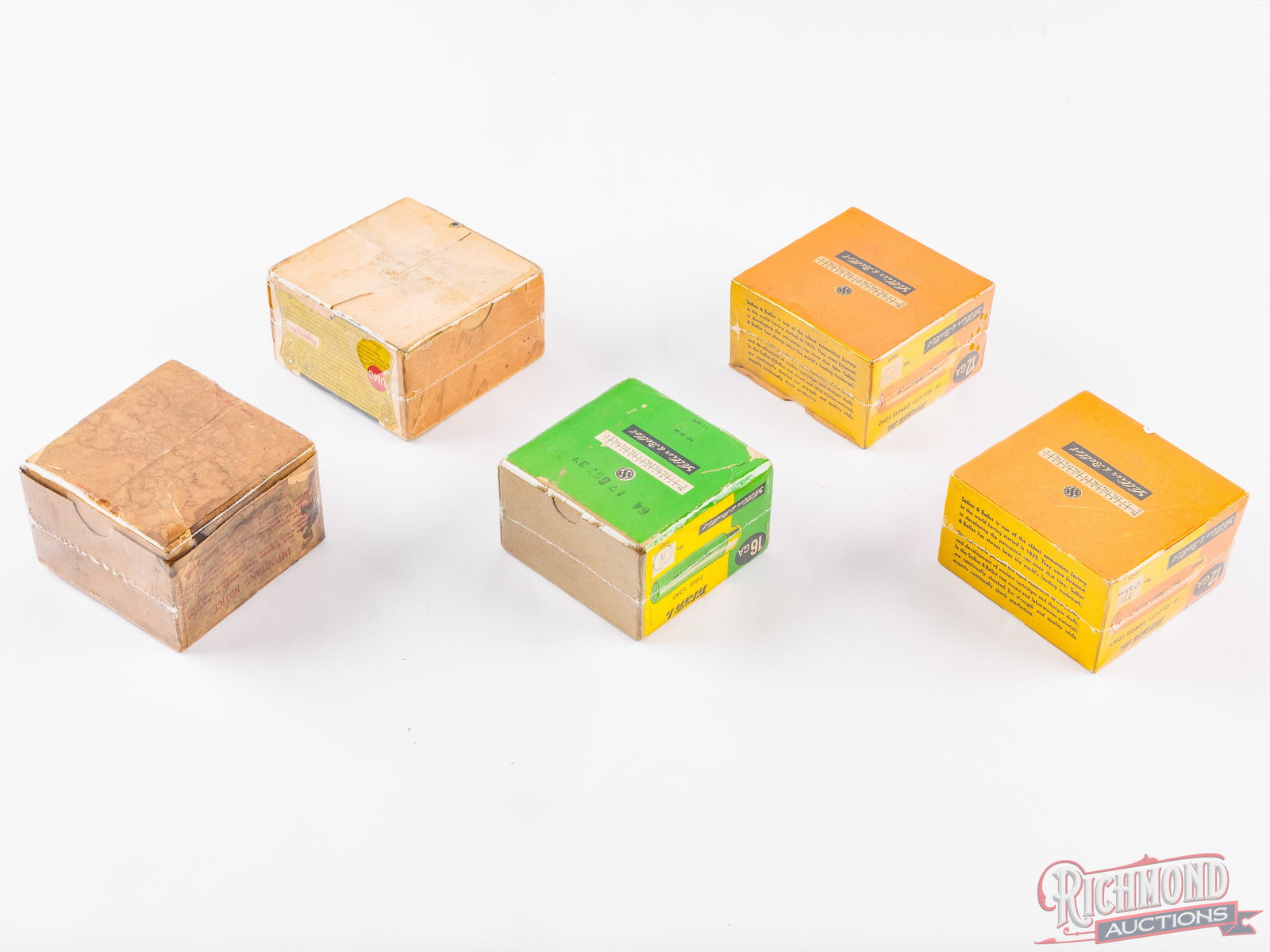 Five Assorted Remington UMC And Sellier & Bellot Collector Shotshell Boxes 10, 12 & 16 GA - 2
