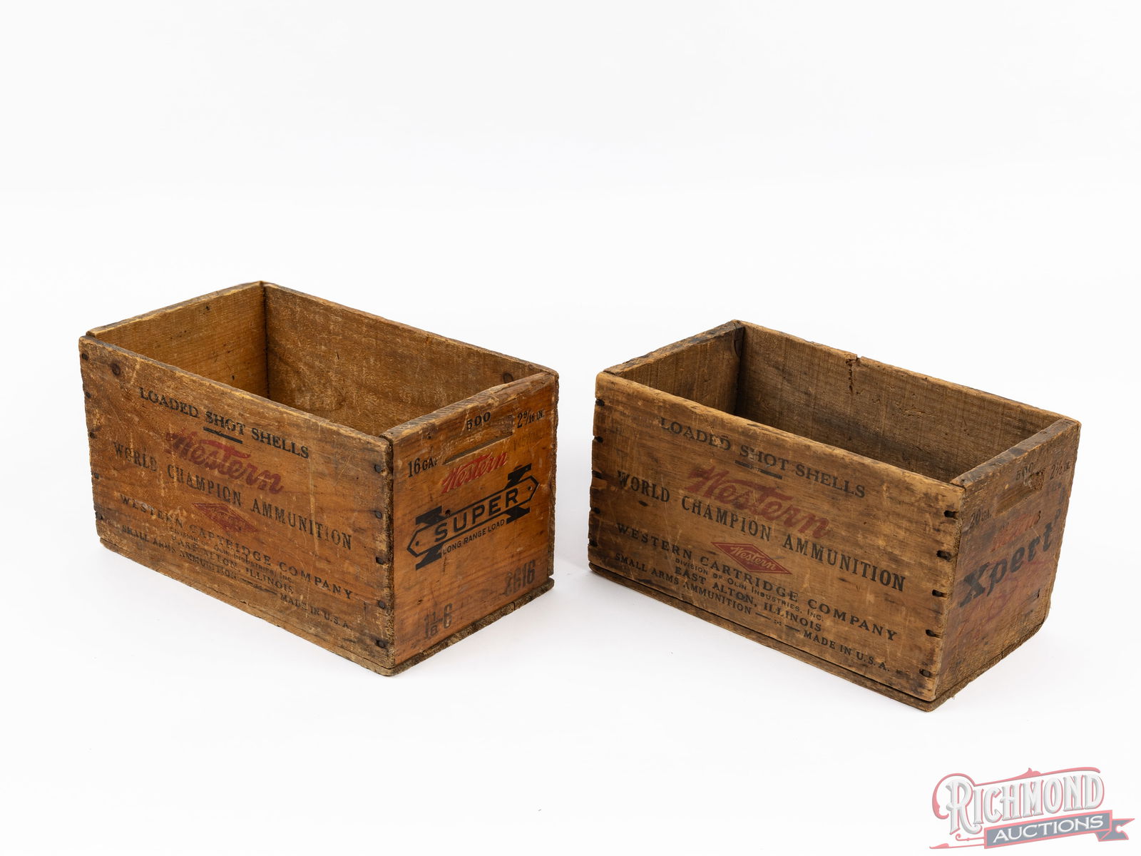 2 Western Xpert and Super X Wooden Shot Shell Crates - 2