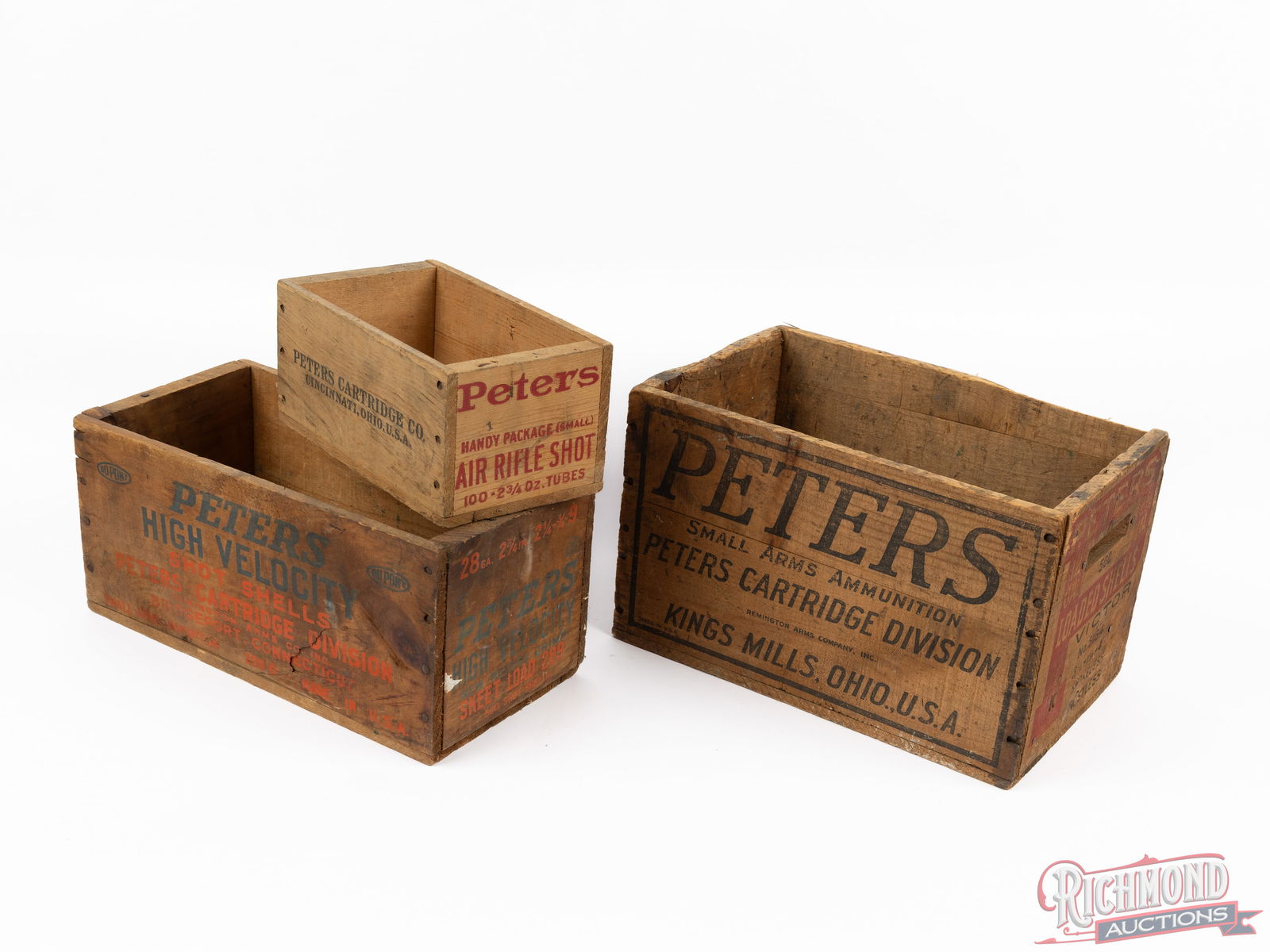 3 Peter's Victor And High Velocity Wooden Boxes And Crates - 2