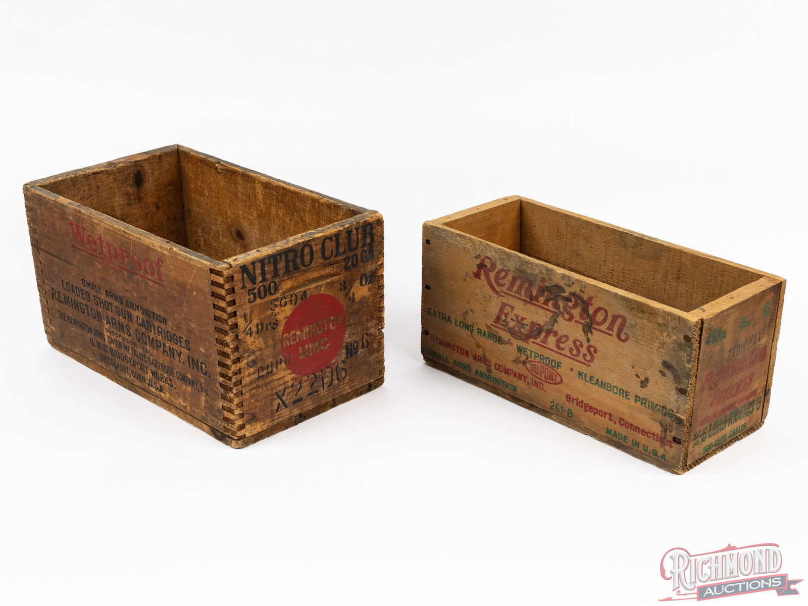 2 Remington Express And Nitro Club Wooden Shot Shell Boxes (1 of 2)