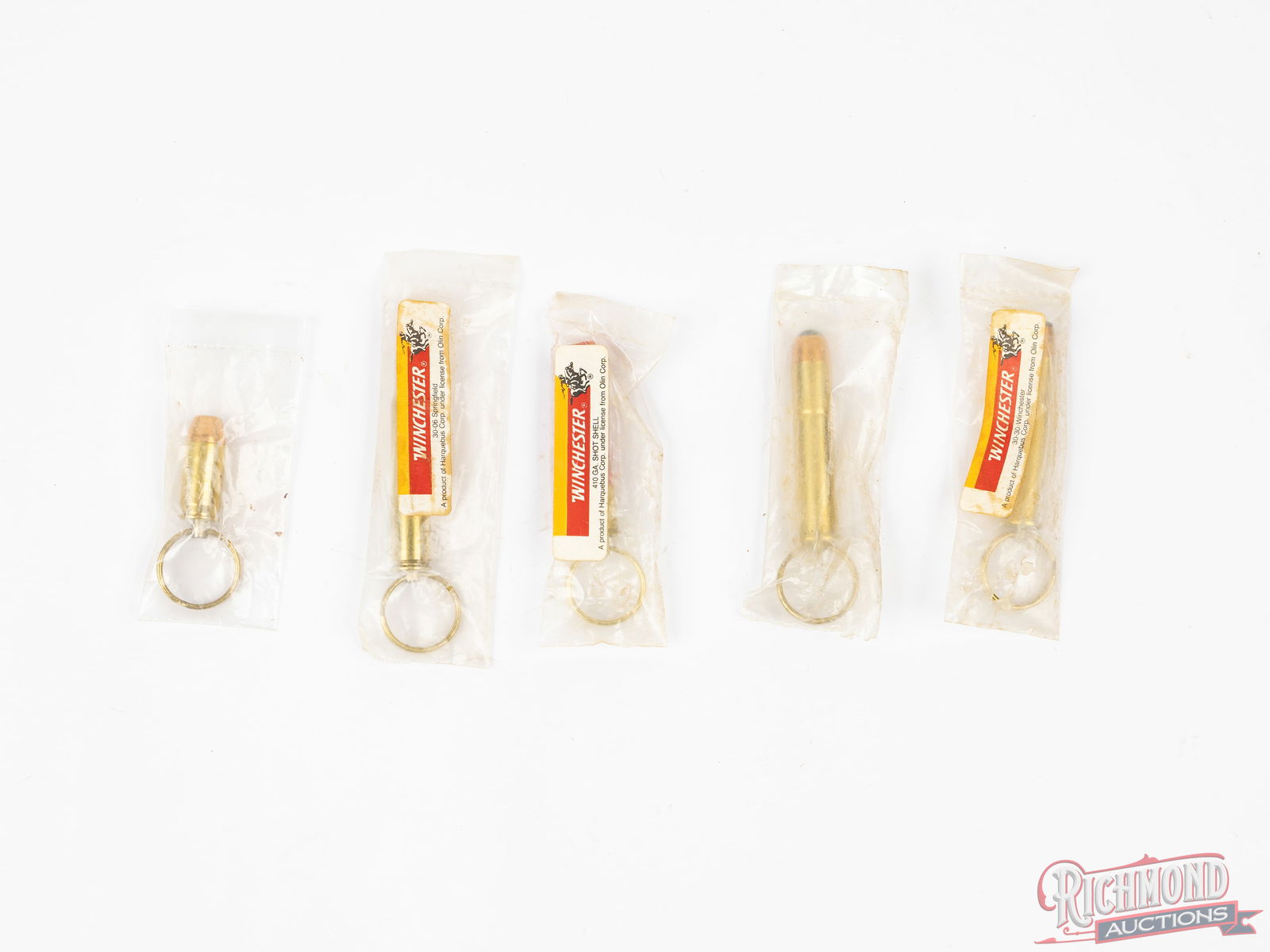 Five Vintage Winchester Collector Bullet Keychains - All Different - 2