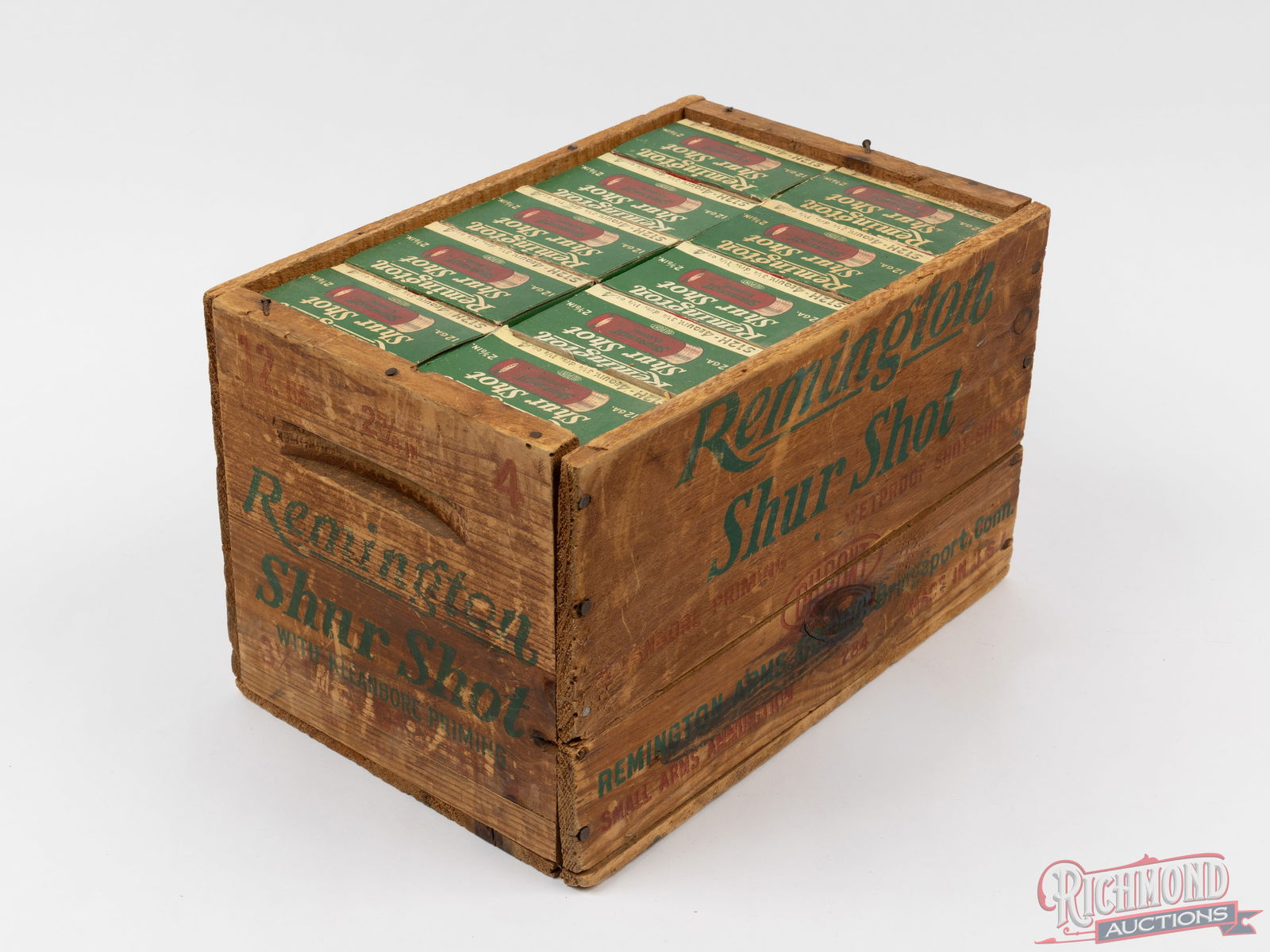 Collector Full 20 Box Wood Crate Remington Shur Shot 12 Gauge Shot Shells - 2