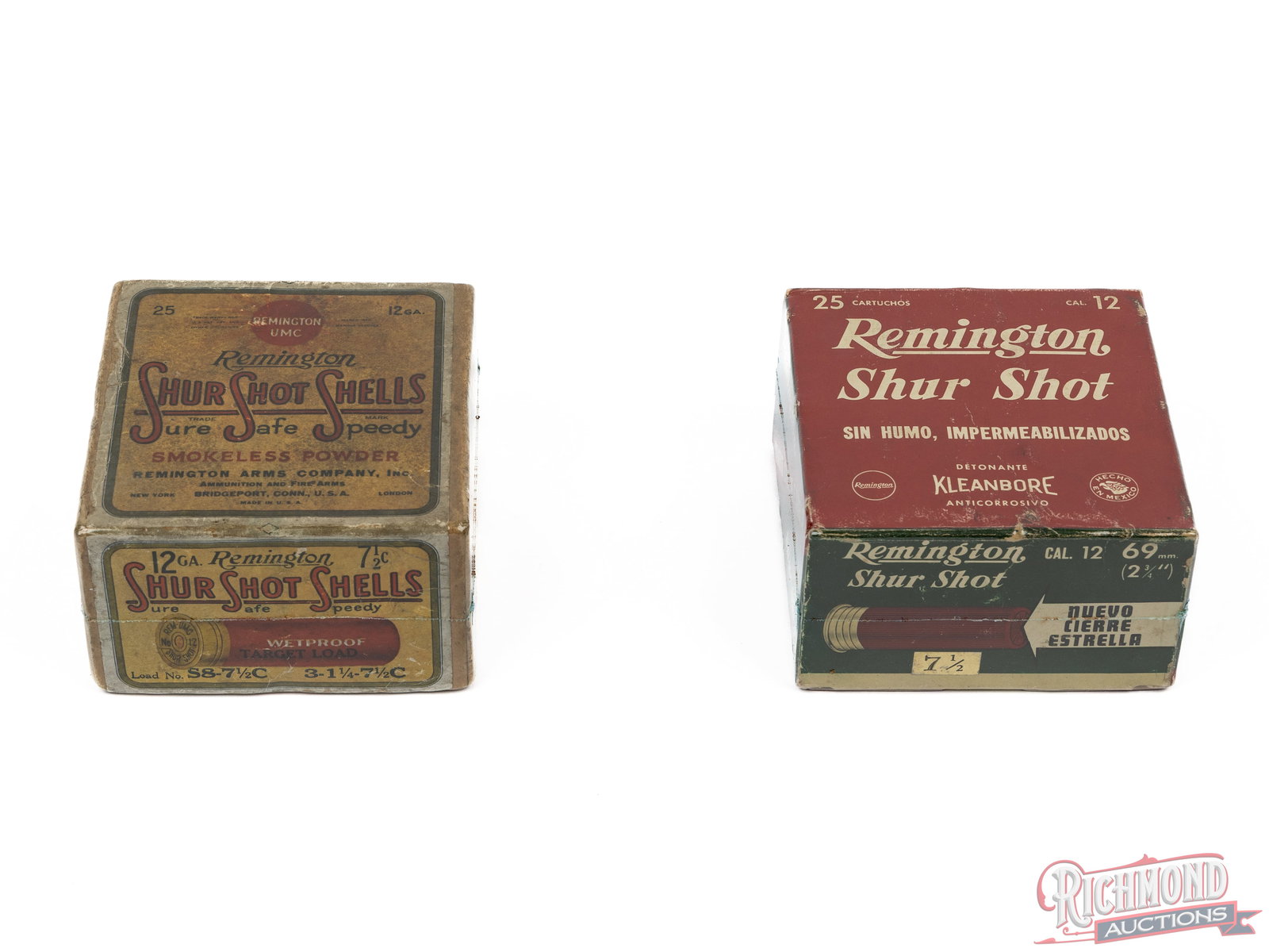 Two Remington Shur Shot Collector 12 Gauge Shotshell Boxes One Made In Mexico (1 of 2)