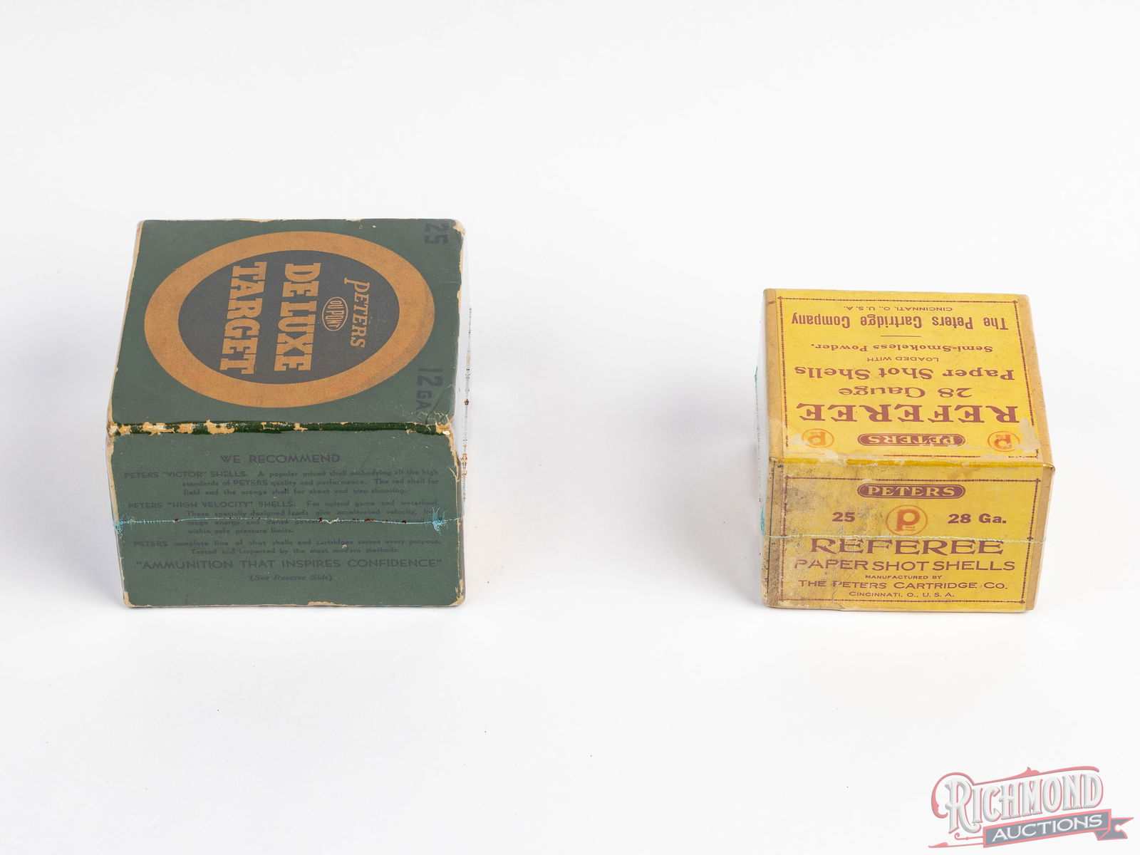 Two Peters Collector Shotshell Boxes 28 Gauge Referee And 12 Gauge Deluxe Target - 2