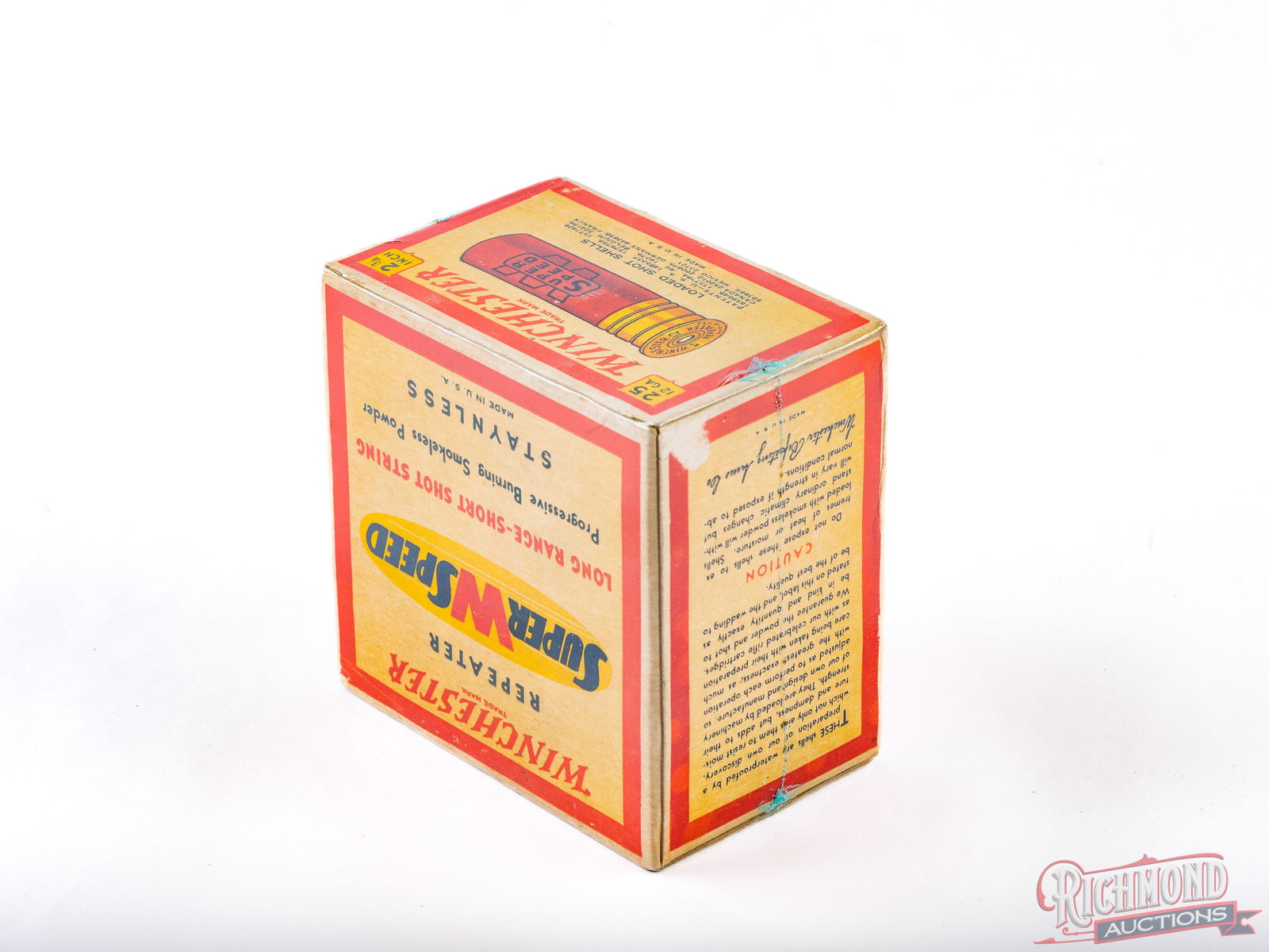 Factory Full Winchester Repeater Super W Speed 12 GA 0 Buck Collector Shotshell Box - 2