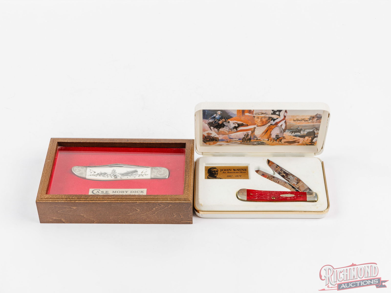 Two Case XX Limited Edition Folder Knives Moby Dick & John Wayne (1 of 5)