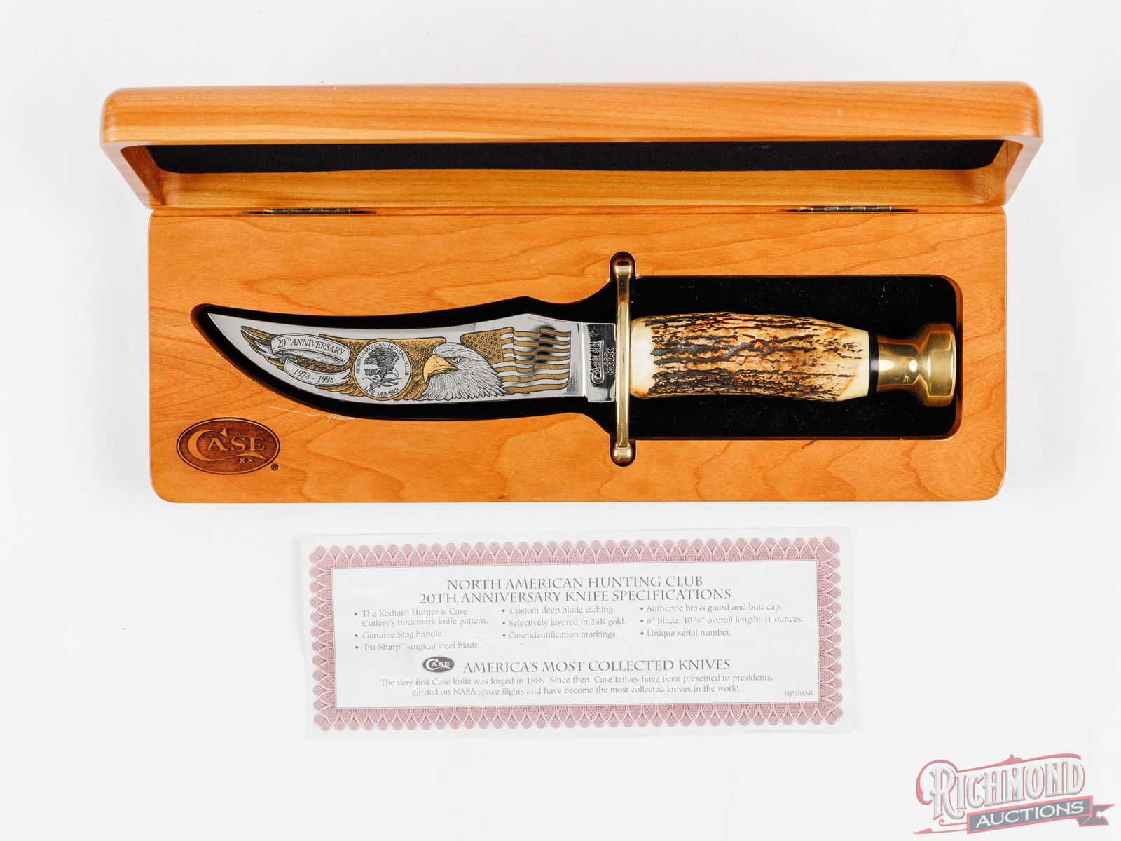 Case Kodiak North American Hunting Club 20th Anniversary Knife with COA - 4