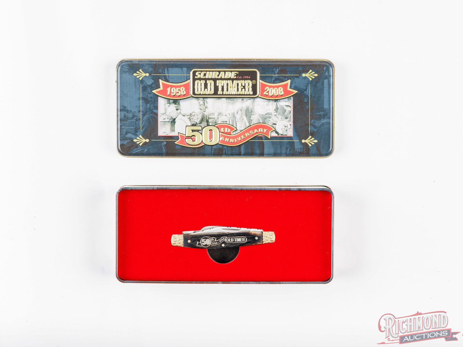 Two New Schrade Old Timer 50th & 100th Anniversary Knives & Die Cast Ford Model Truck - 4