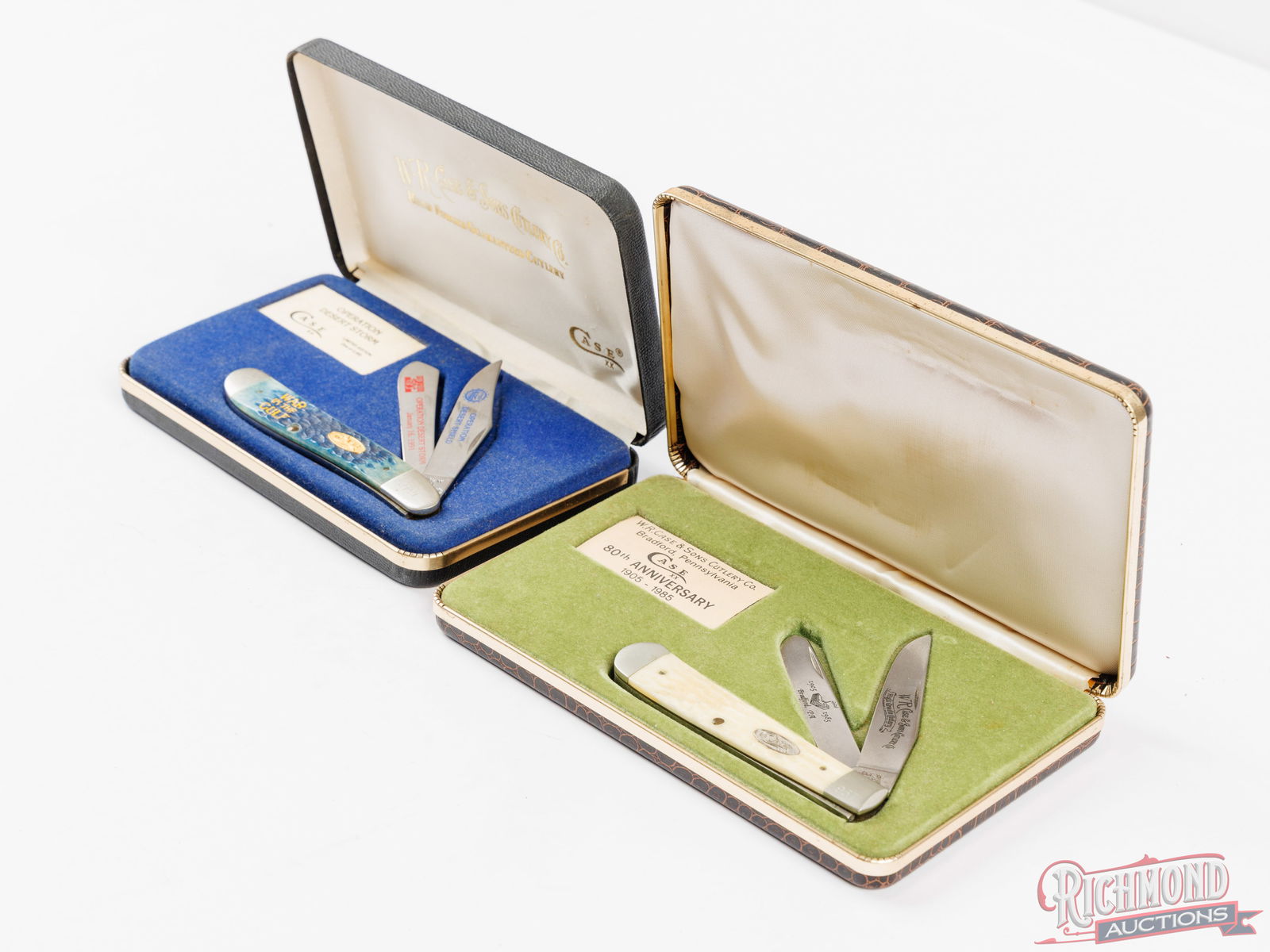 Two Case Commemorative Folder Knives Operation Desert Storm & Case 80th Anniversary - 2