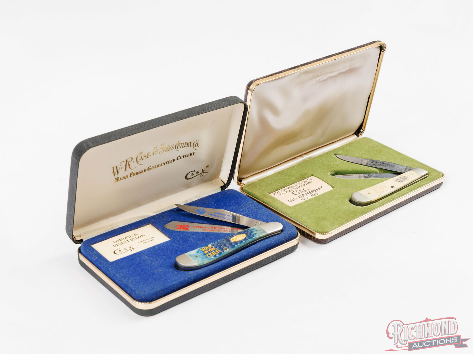 Two Case Commemorative Folder Knives Operation Desert Storm & Case 80th Anniversary - 3