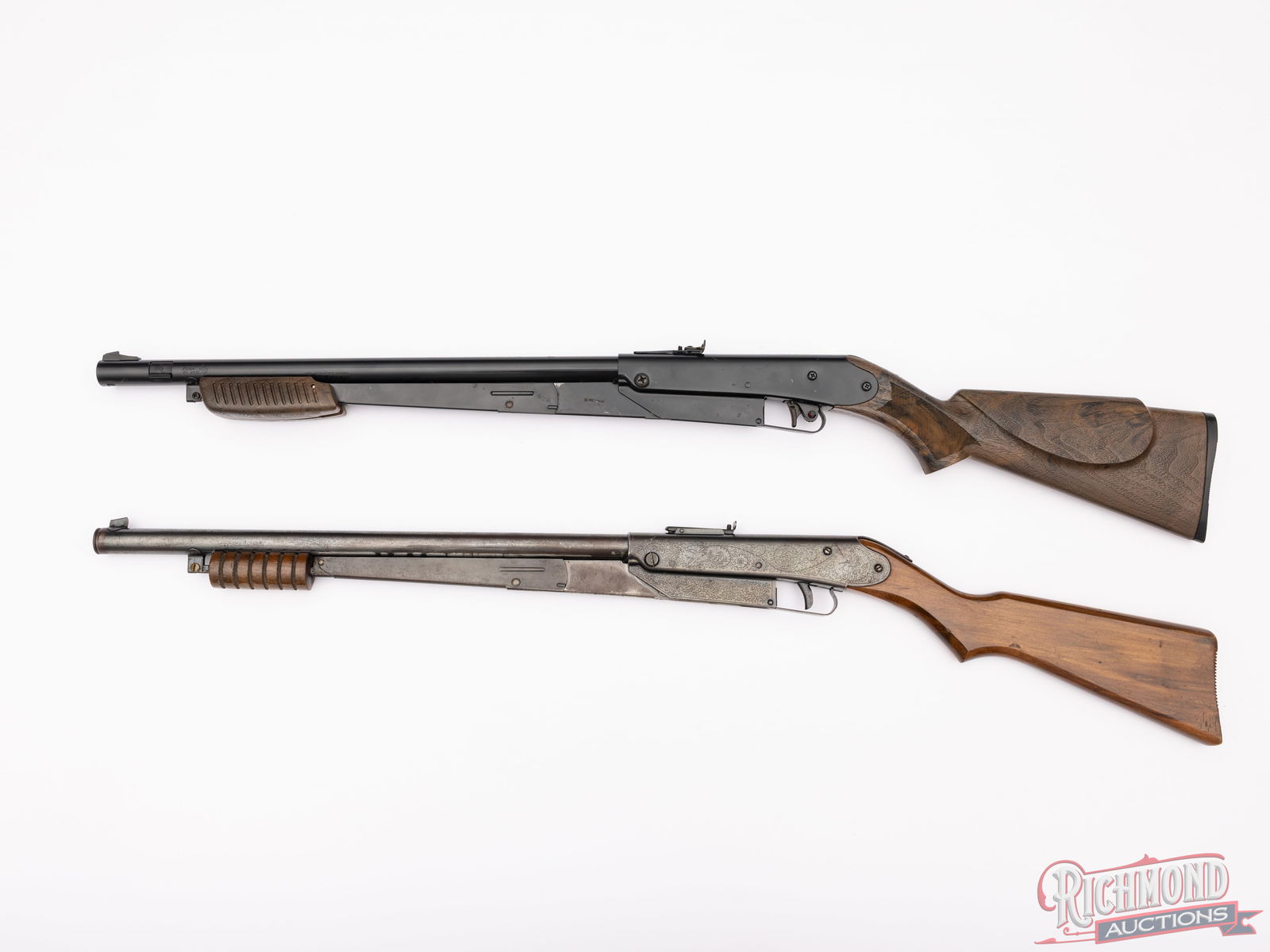 Lot Two Daisy Pump Action BB Guns Air Rifles Model 25 Engraved & 225 - 2