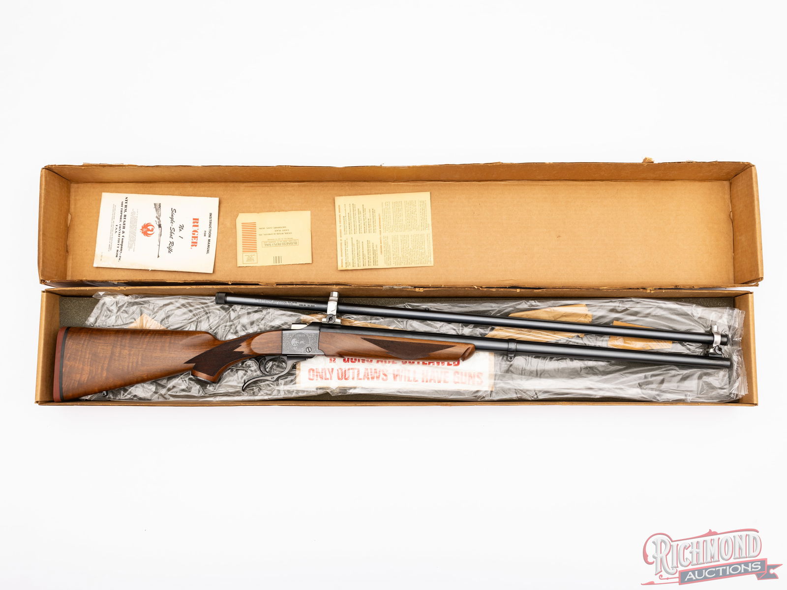1978 Lyman Centennial Ruger No 1 Falling Block .45-70 GOVT Rifle With Scope in Original Box - 4