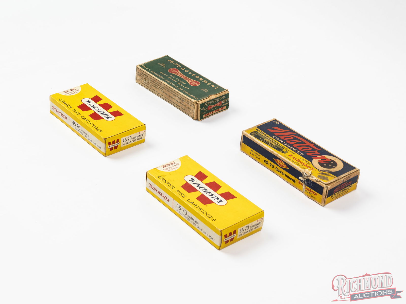 68 Rounds Winchester, Western & Remington UMC .45-70 Gov't Ammunition In Vintage Boxes - 2