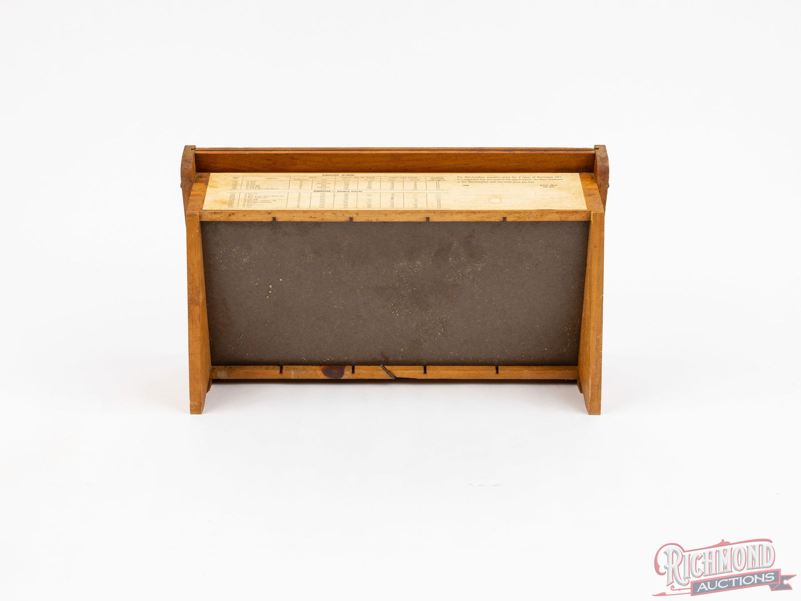 Remington "Hi-Speed" 22's Wood Retail Counter Display & 25 Boxes of Collector 22 Rimfire Ammunition - 2