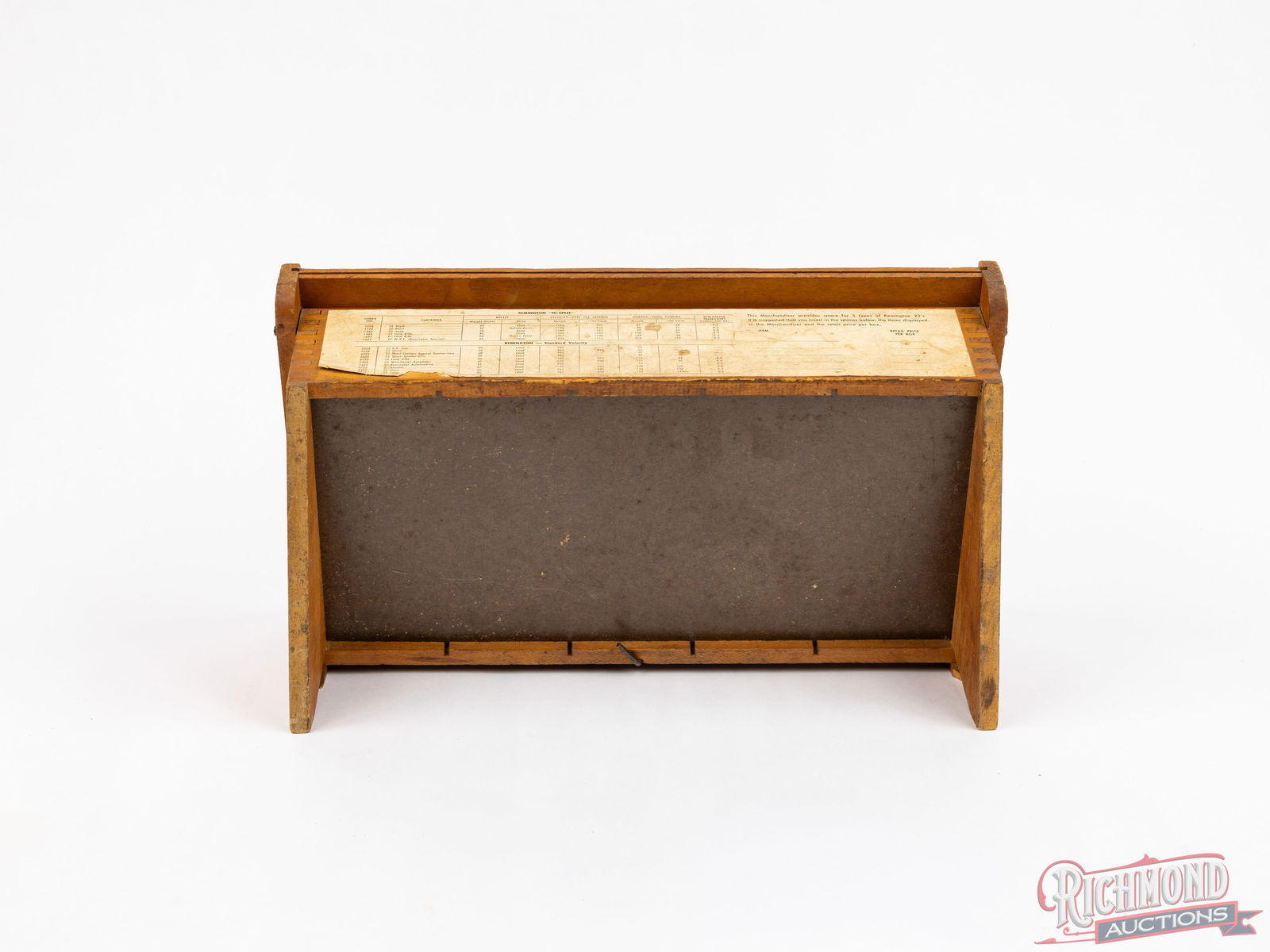 Remington "Hi-Speed" 22's Wood Retail Counter Display & 25 Boxes Of Collector 22 Rimfire Ammunition - 2