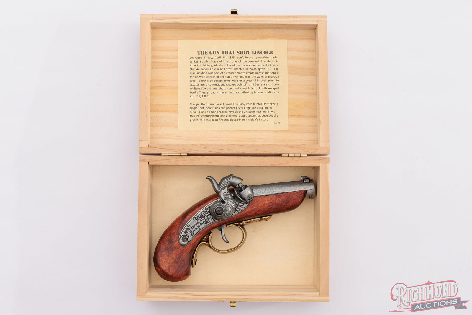 Baby Philadelphia Derringer "Gun That Shot Lincoln" Replica - 4