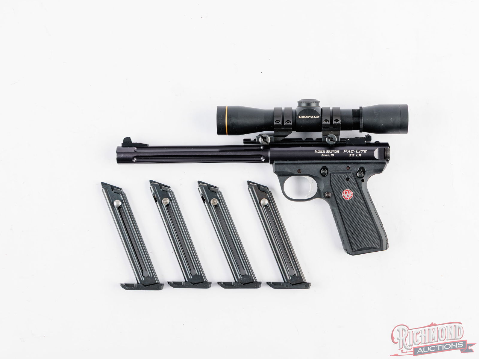 Ruger 22/45 MK III Upgraded Tactical Solutions PAC-LITE 8-1/2" .22 LR With Leupold Scope (1 of 4)