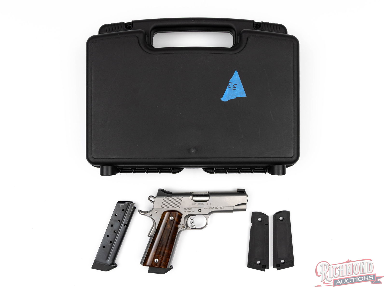 NICE! Kimber Pro Carry HD II .38 Super Semi Auto 1911 Style Pistol in Original Case - 2