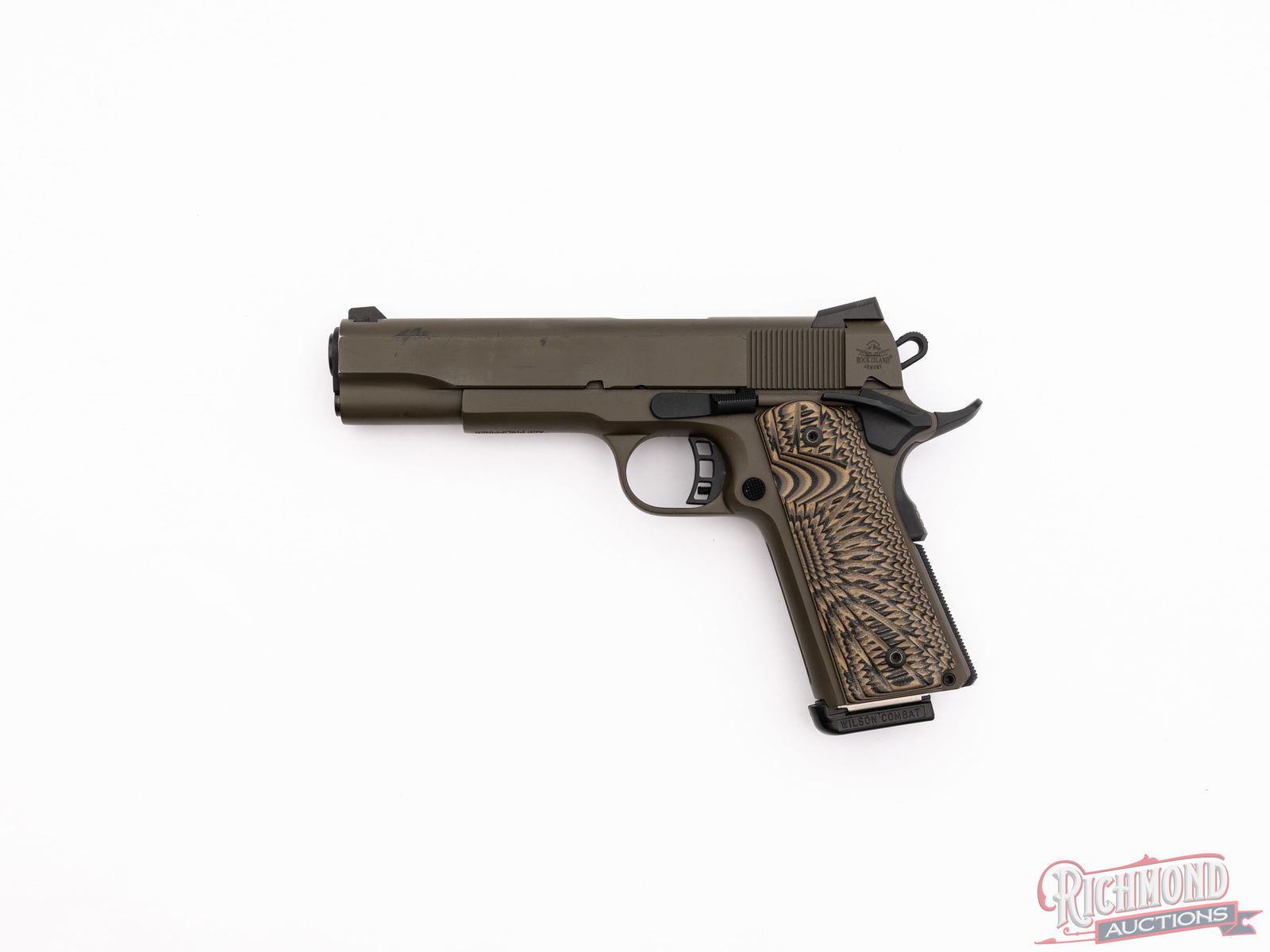 Armscor Ria M1911A1-FS 45 ACP Semi-Auto Pistol In Exclusive Olive Finish - 2