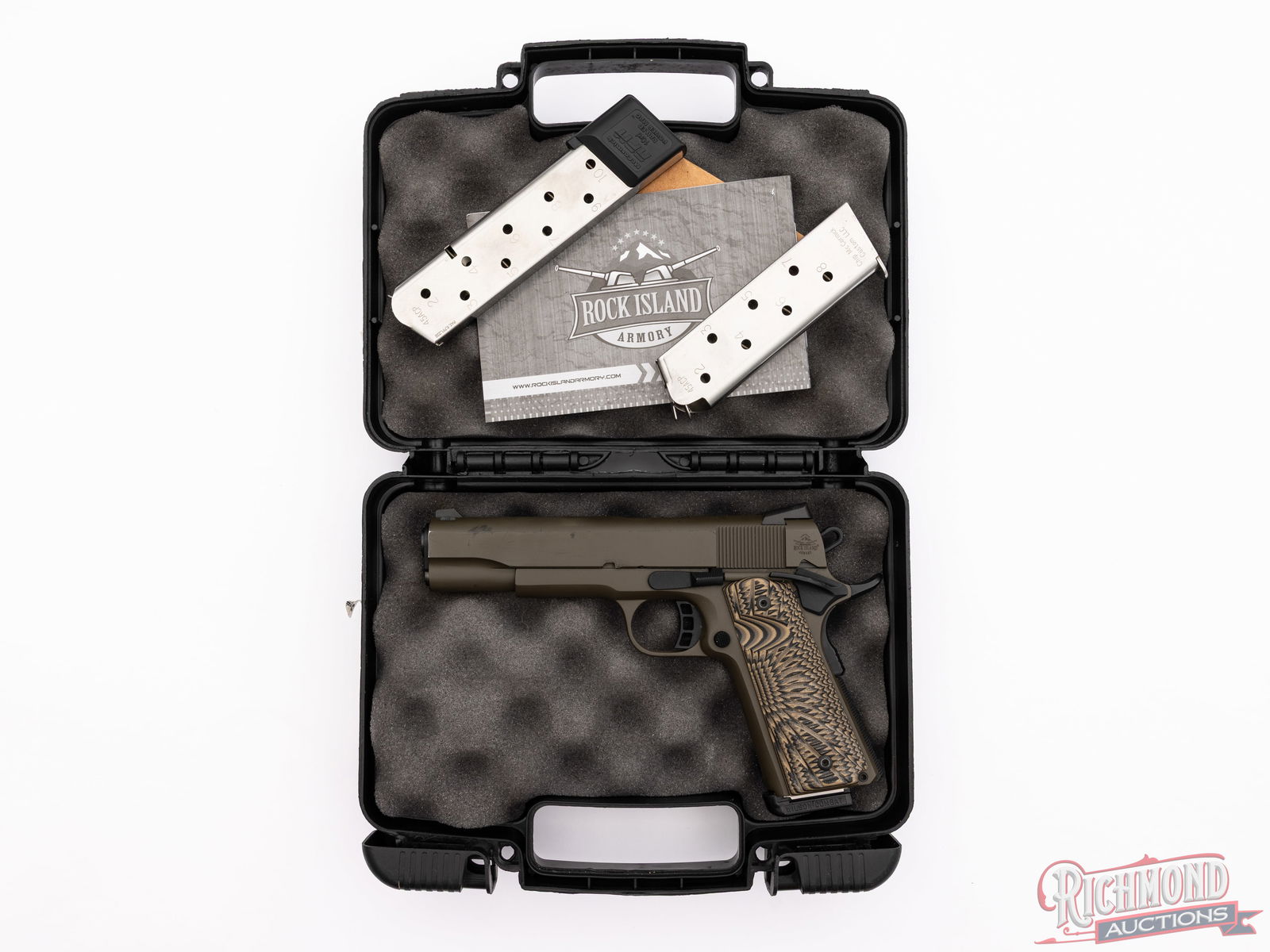 Armscor Ria M1911A1-FS 45 ACP Semi-Auto Pistol In Exclusive Olive Finish - 4