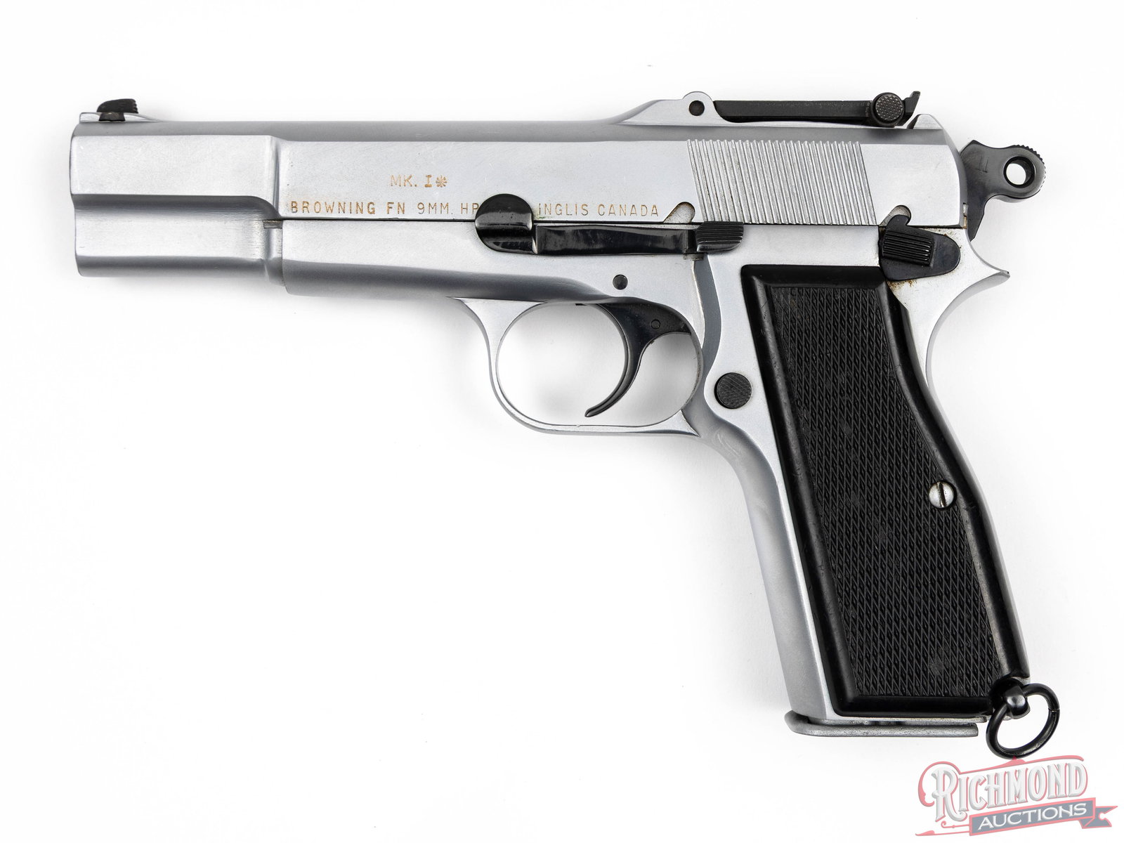 944 WWII FN Browning John Inglis Canada Hi Power Mk.I* 9mm Semi-Auto Pistol (1 of 2)