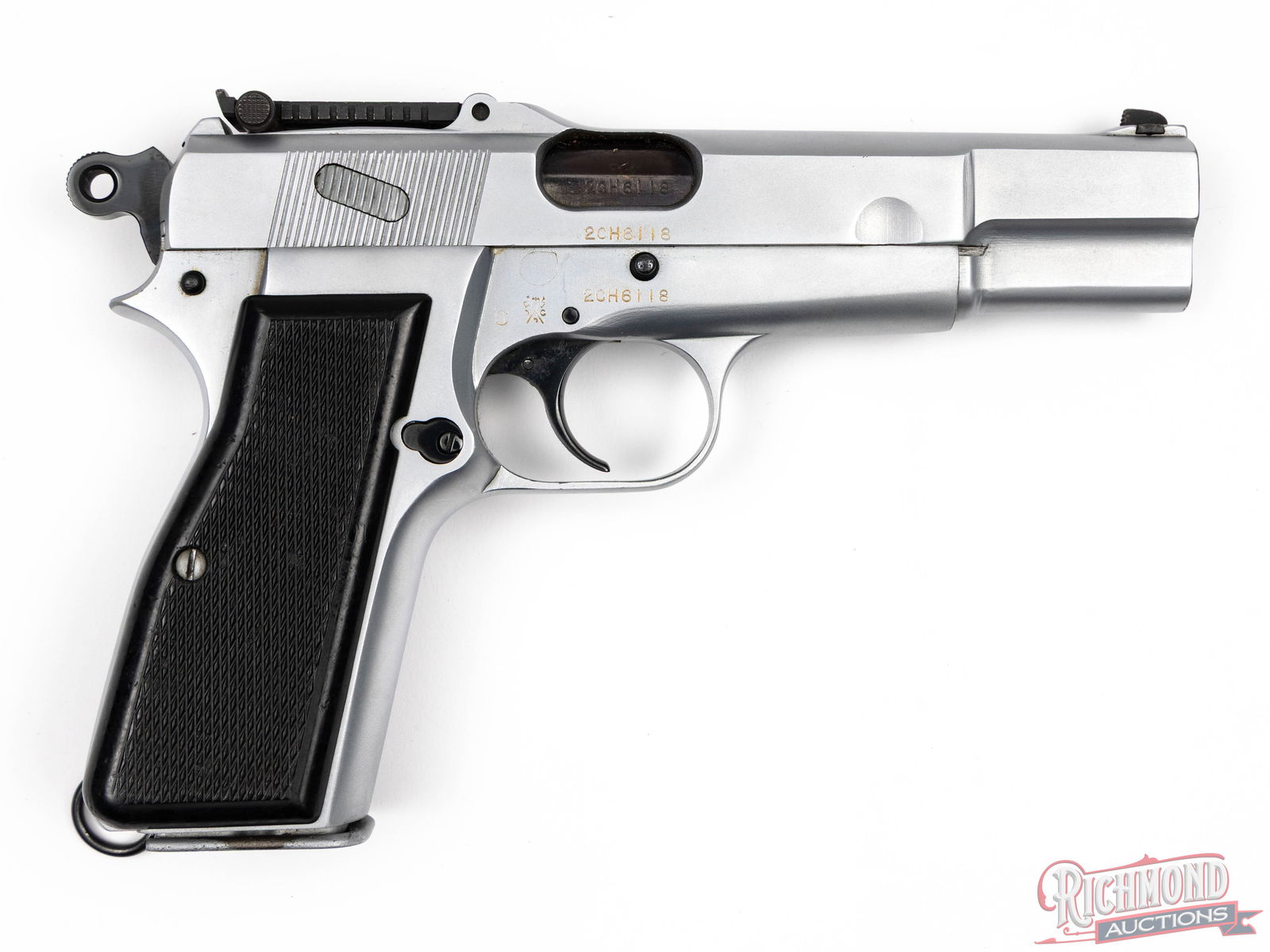 944 WWII FN Browning John Inglis Canada Hi Power Mk.I* 9mm Semi-Auto Pistol - 2