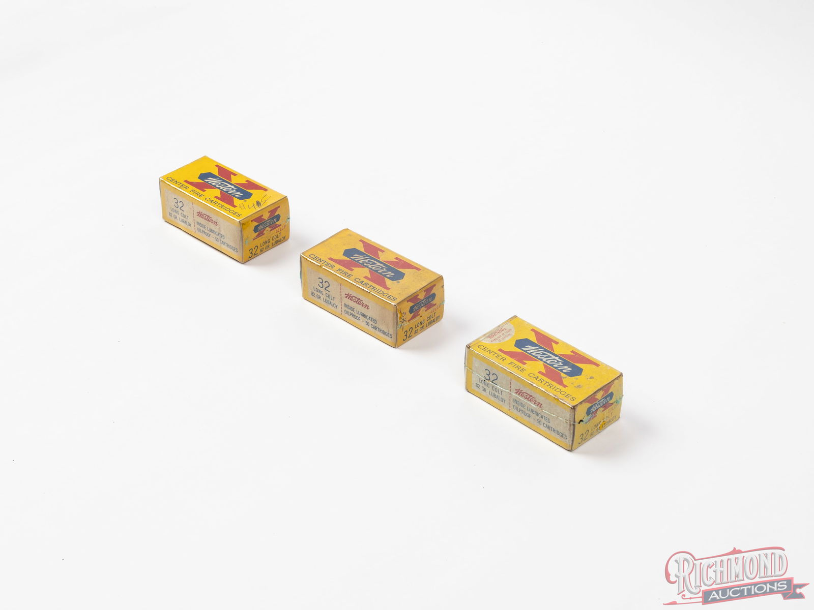 128 Rounds Western X .32 Long Colt Centerfire Ammunition In Vintage Boxes - 2