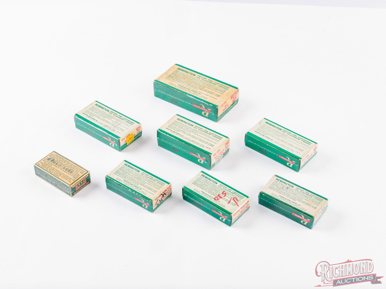Eight Boxes Remington Assorted Centerfire Ammunition in Vintage Boxes .32 S&W, 25 ACP, 32 Colt - 2