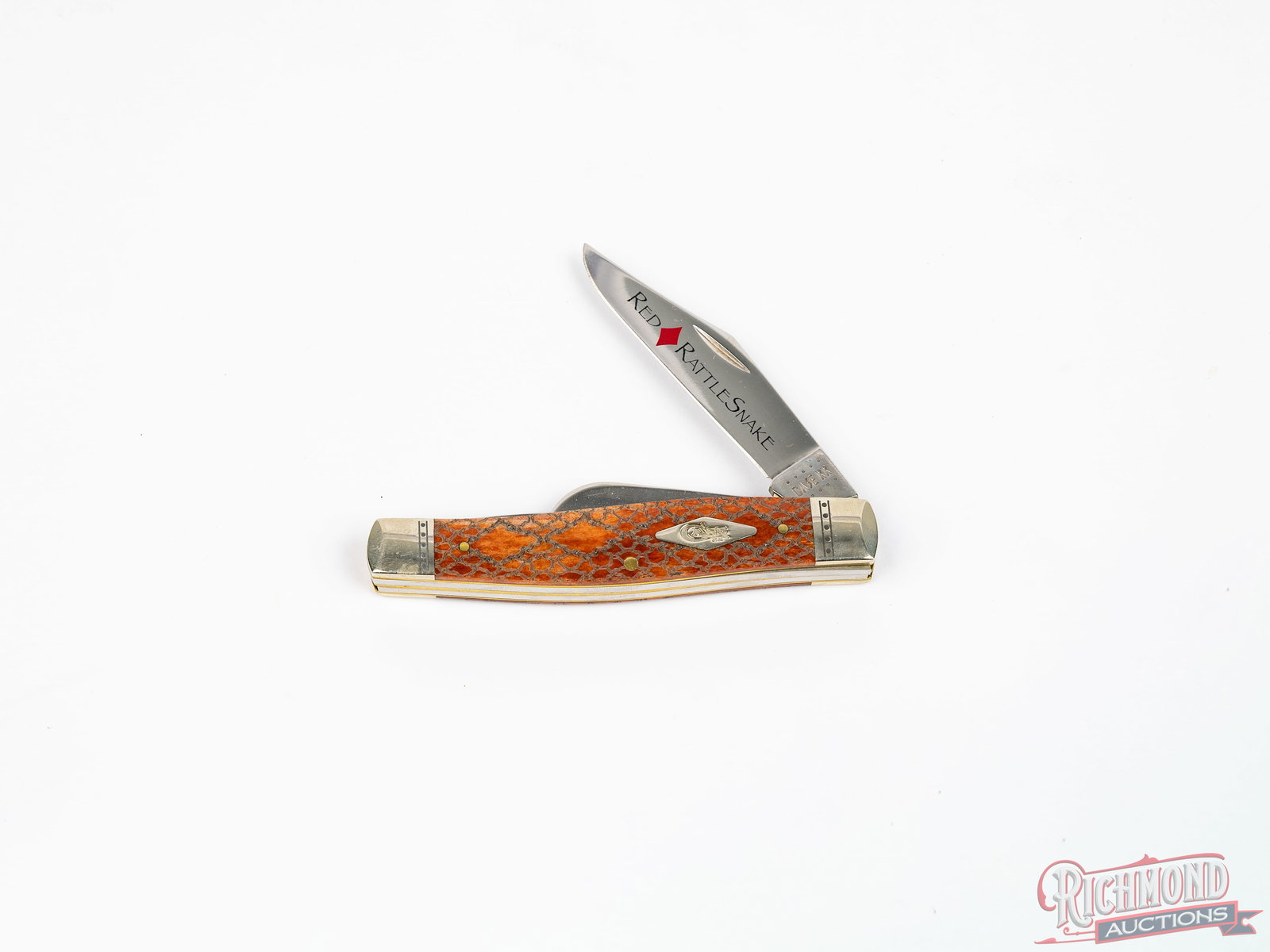 Case 6375 SS Stockman Rattle Snake Knife & Diamondback Rattler Taxidermy - 5