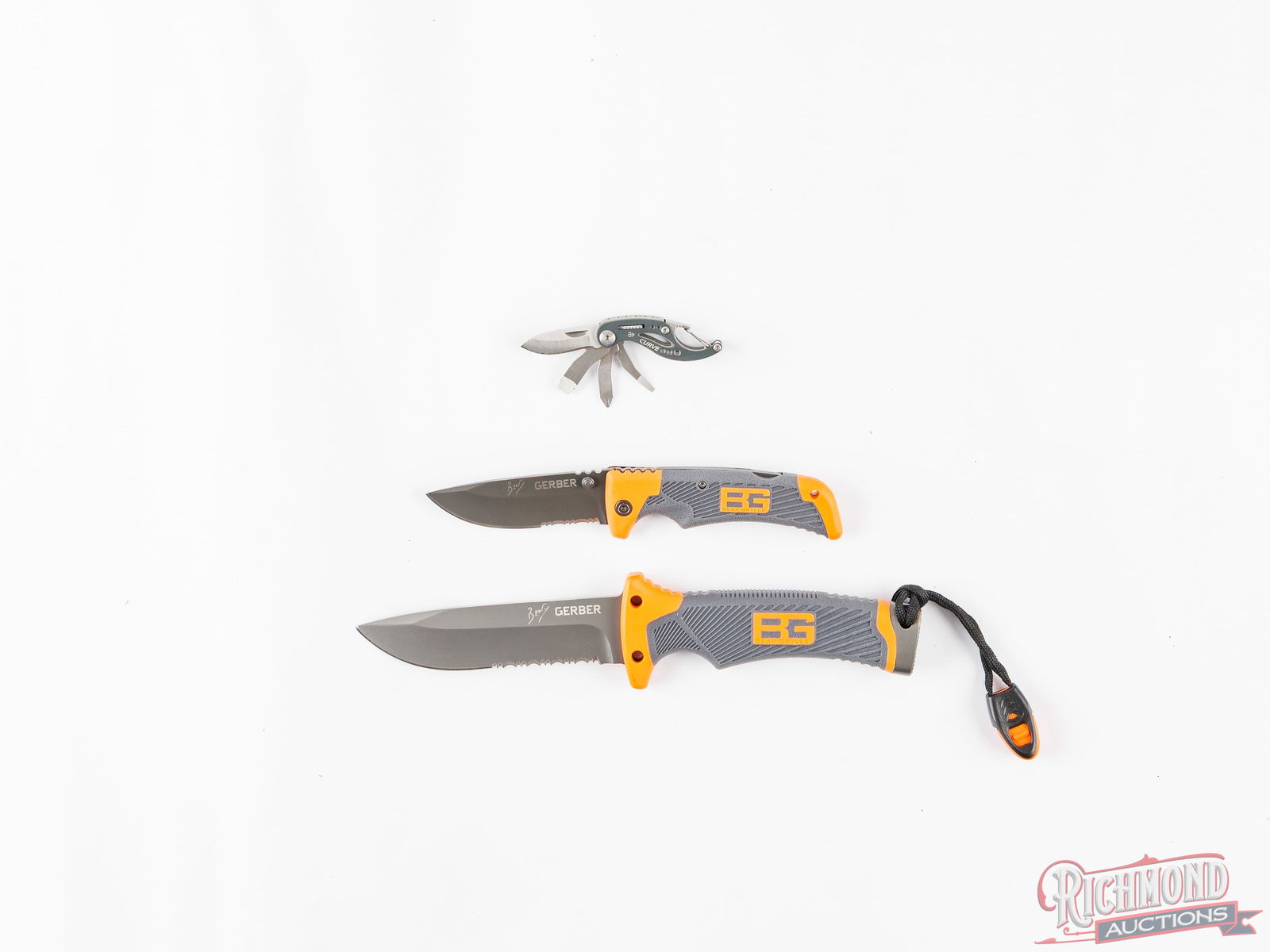 Lot of Four Gerber Folder Knives & Bear Grylls Ultimate Fixed Blade - 2