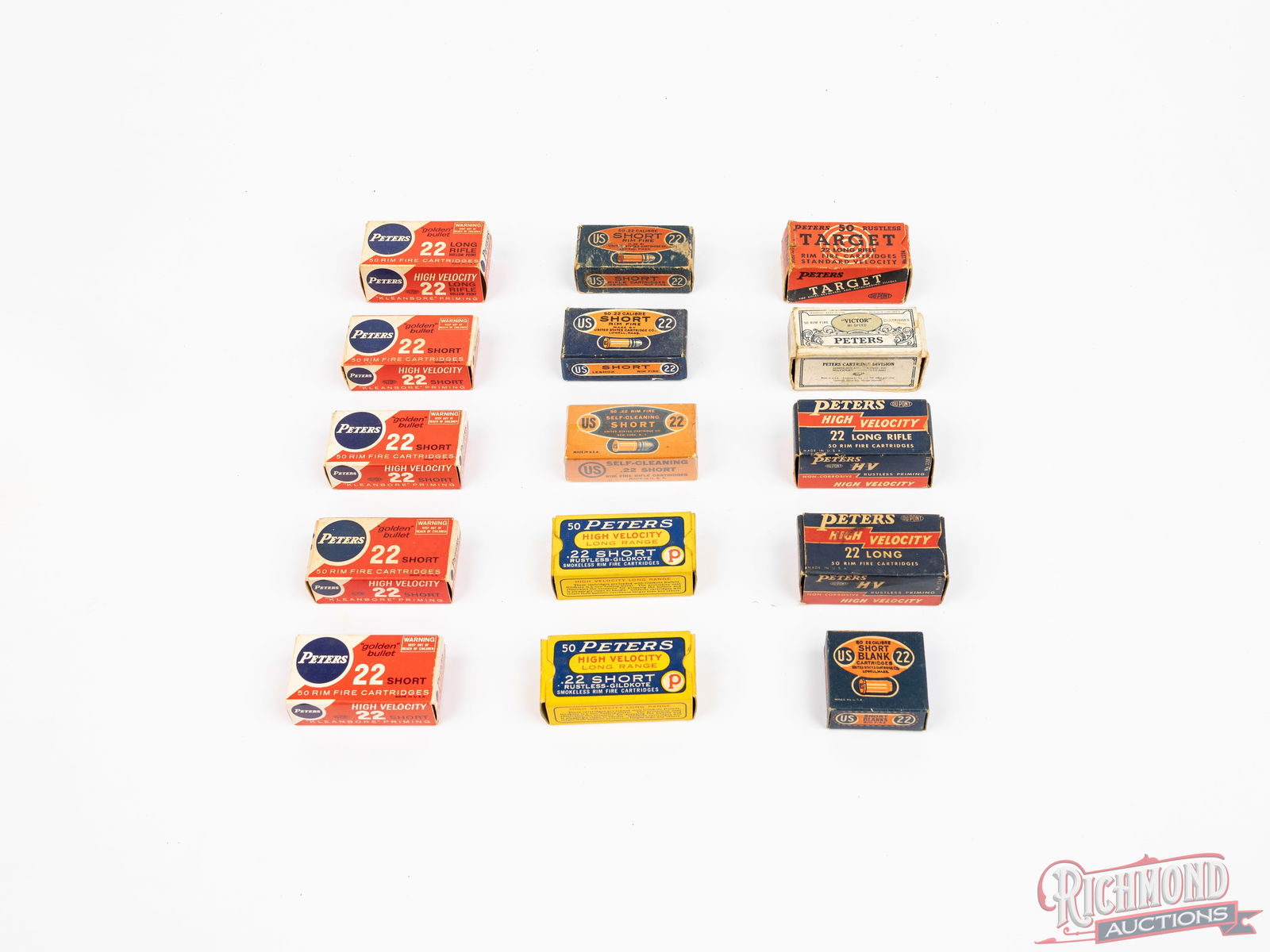 Peters DuPont High-Velocity Wood Retail Counter Display & 15 Collector .22 Short & LR Ammo Boxes - 3