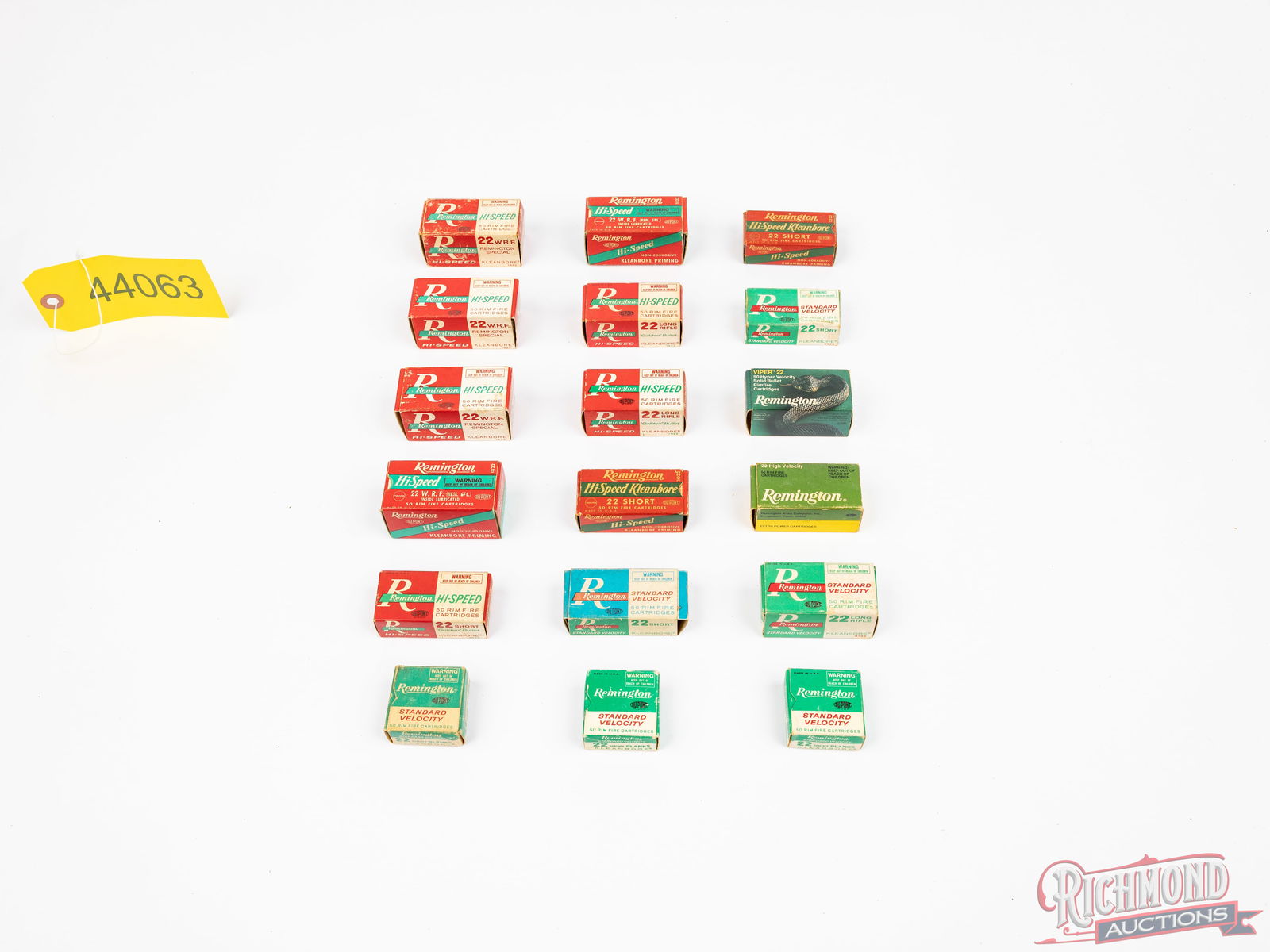 Remington "Hi-Speed" 22's Wood Retail Counter Display & 18 Collector .22 Short & WRF Ammo Boxes - 3