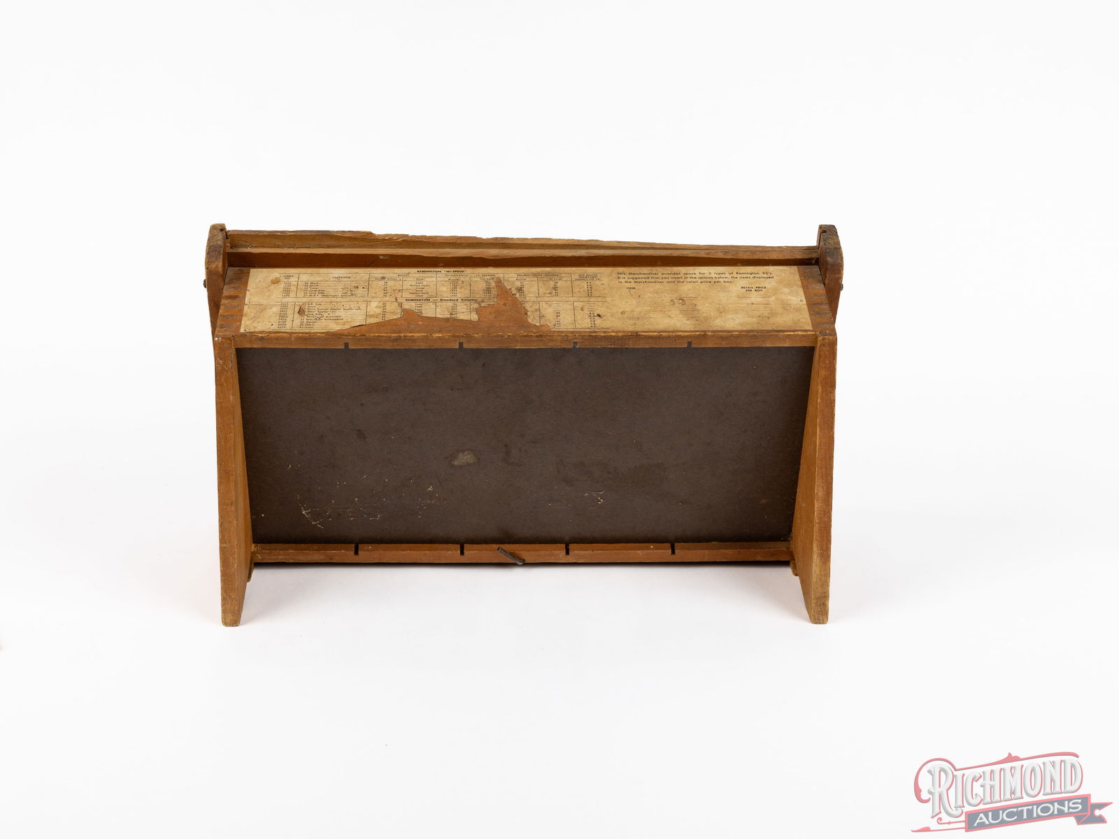 Remington "Hi-Speed" 22's Wood Retail Counter Display & 17 Collector .22 Caliber Western Ammunition - 2