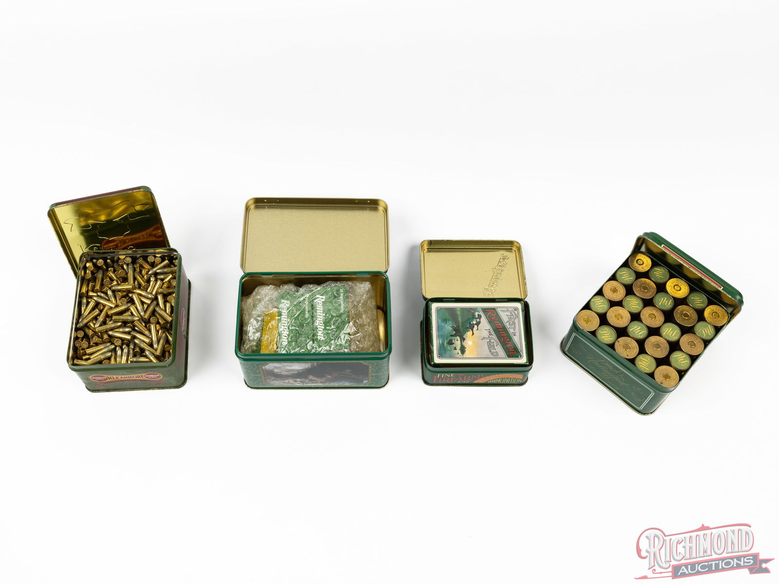Four Remington Collector Tins 725 Rounds .22 LR Ammunition and 12 GA Ducks Unlimited - 2