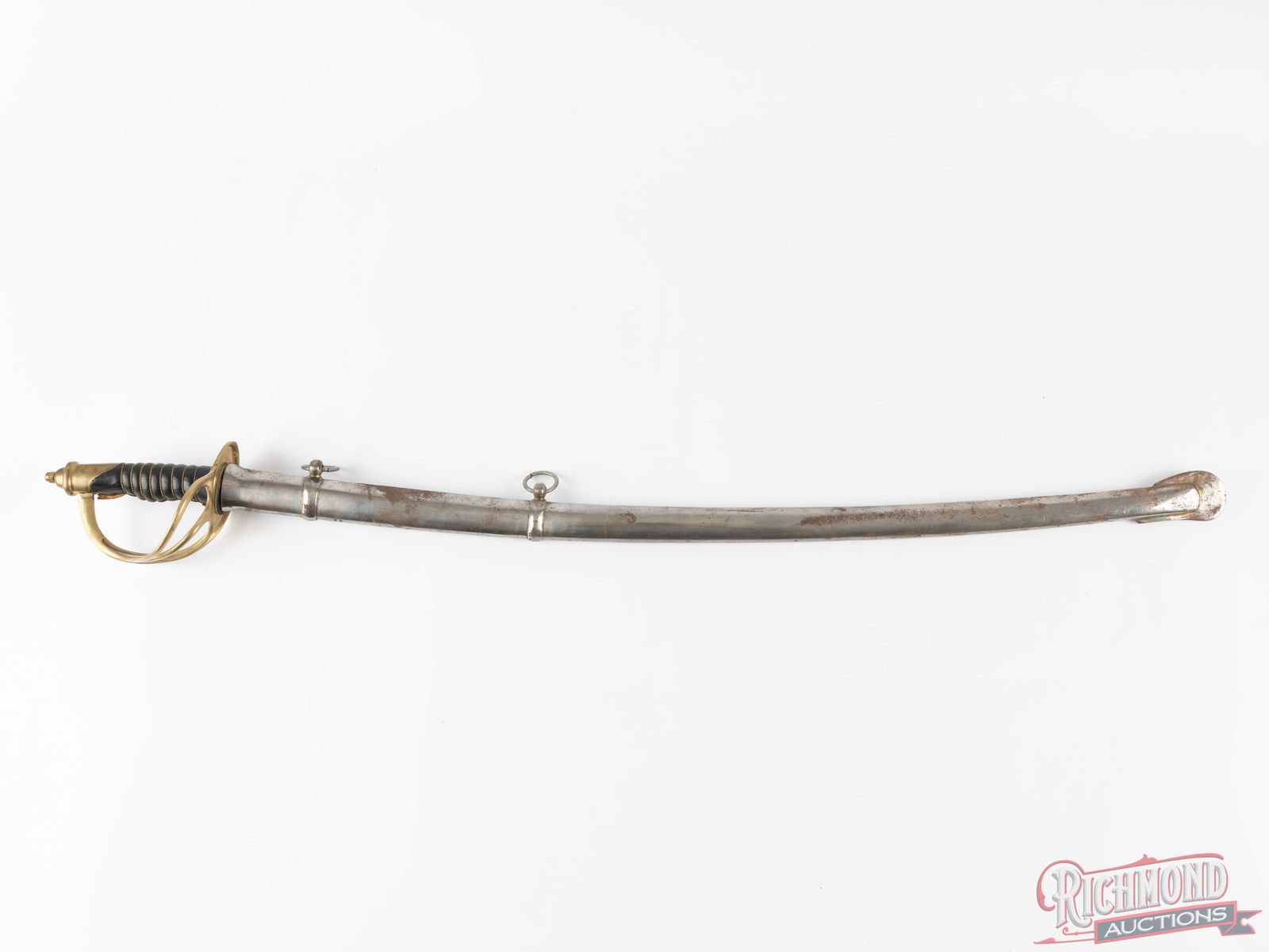 Cavalry Curved Blade Sword With Scabbard - 3