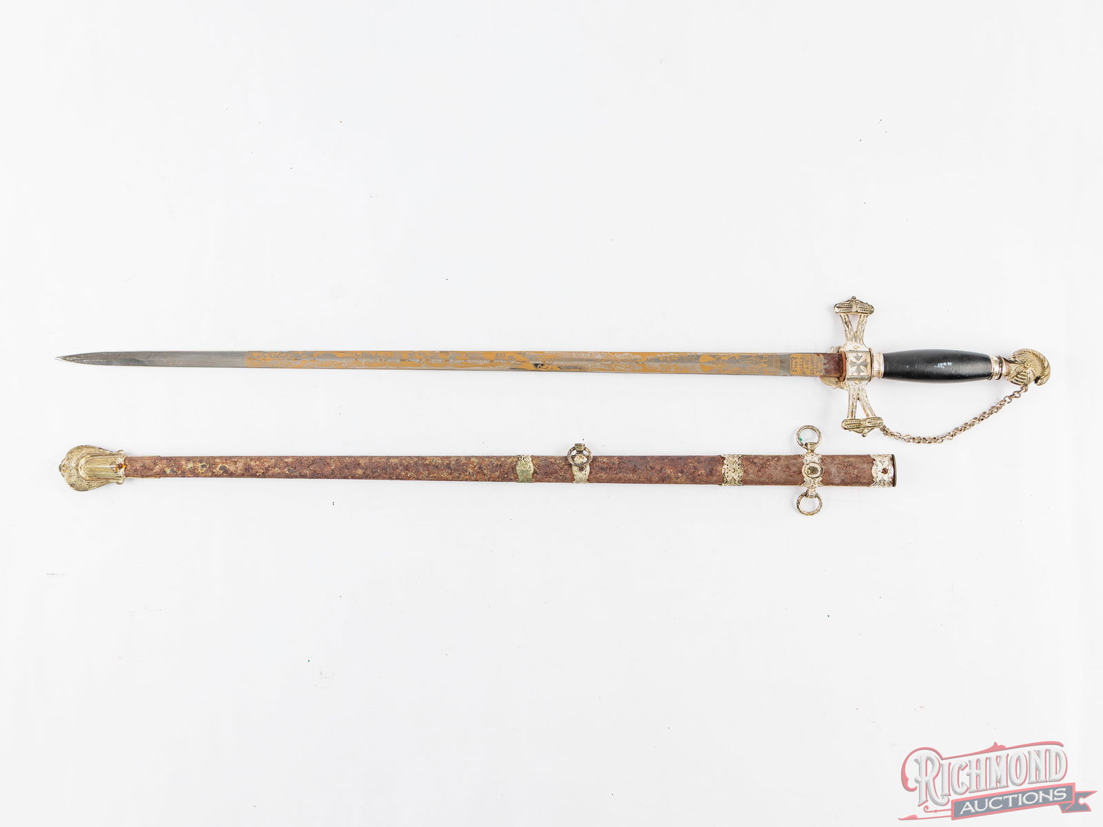 Masonic Knights Templar Sword Made by MC Lilley & Co - 2