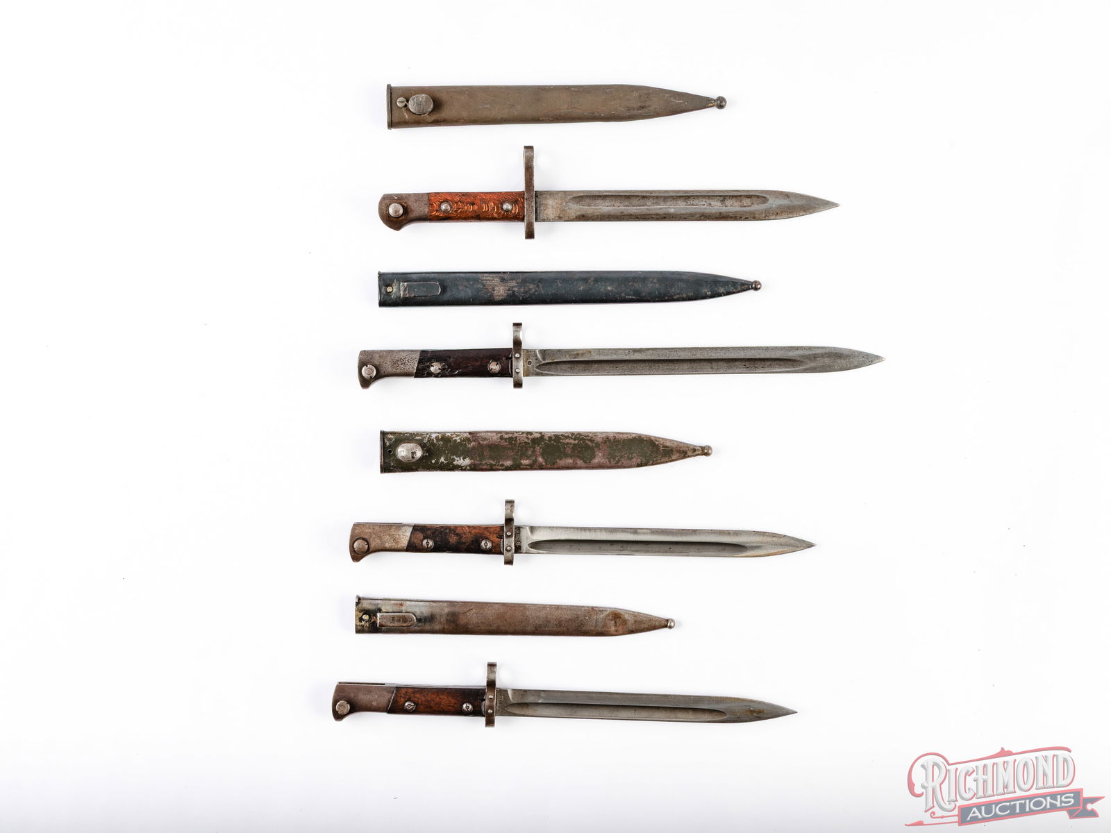 3 Czechoslovakian VZ 24 and One Turkish Mauser Bayonet With Scabbards - 2