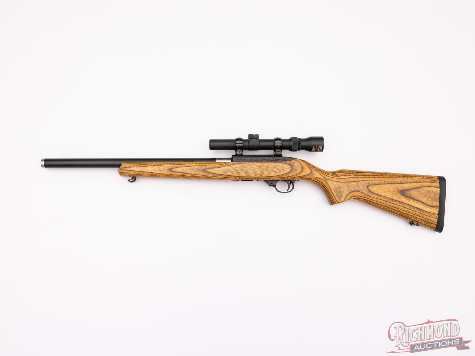 Ruger 10/22 .22 LR Semi Auto Rifle with Lightweight Bull Barrel & Tasco Scope - 2