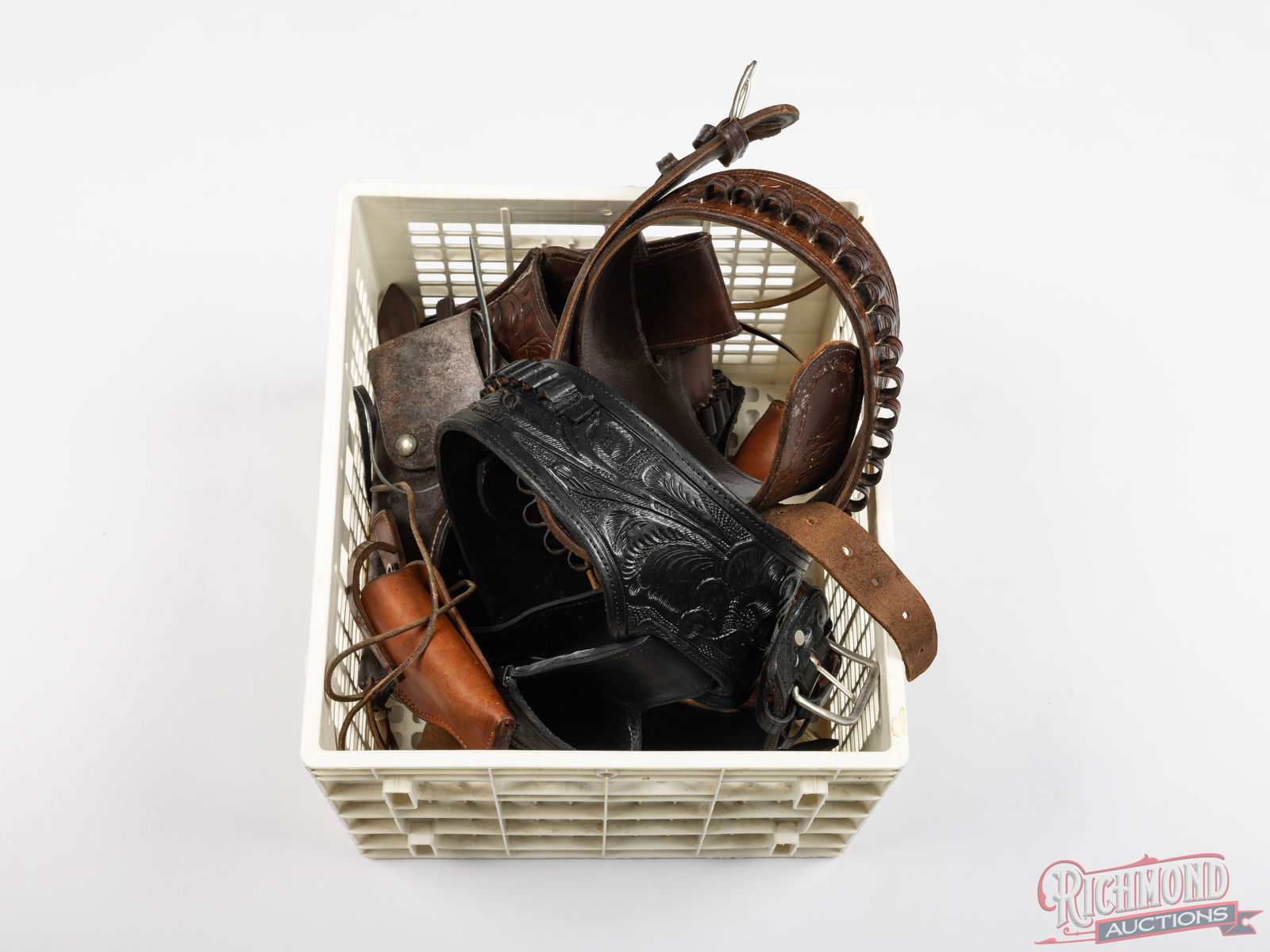 Four Single Action Leather Cartridge Holster Belts Includes Ruger And 3 Additional Holsters - 2