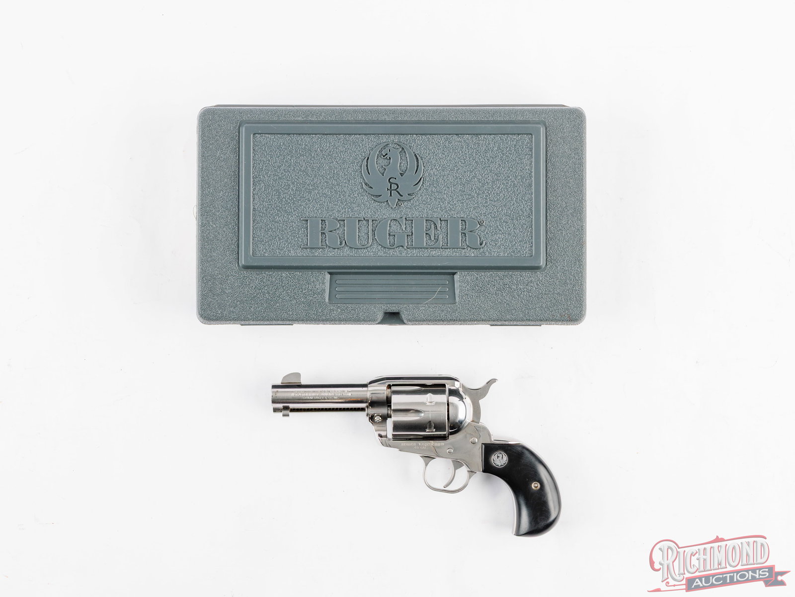 Ruger Vaquero .45 Colt SA Stainless Revolver 3-3/4" With Birdshead Grip (1 of 5)