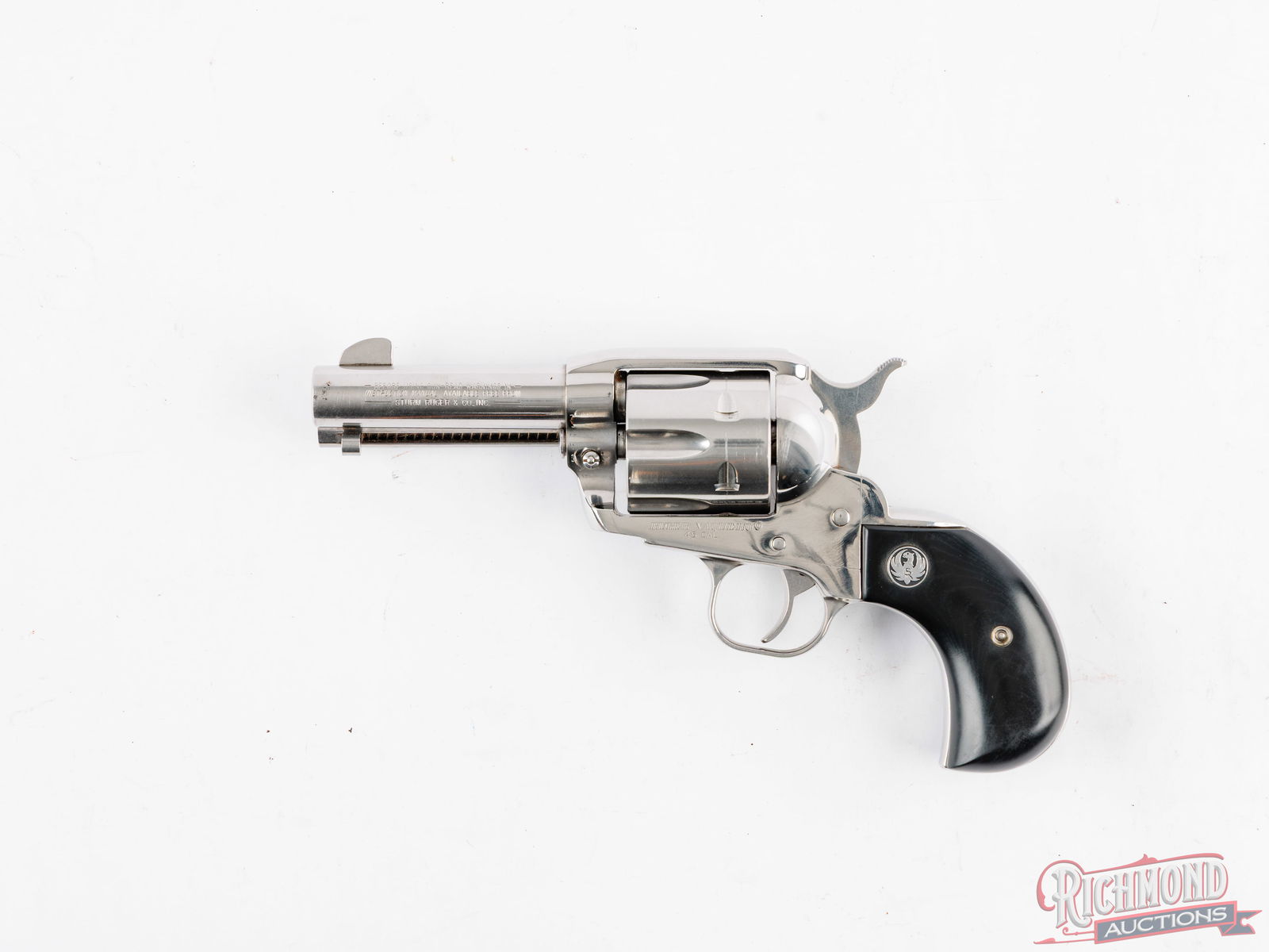 Ruger Vaquero .45 Colt SA Stainless Revolver 3-3/4" With Birdshead Grip - 2