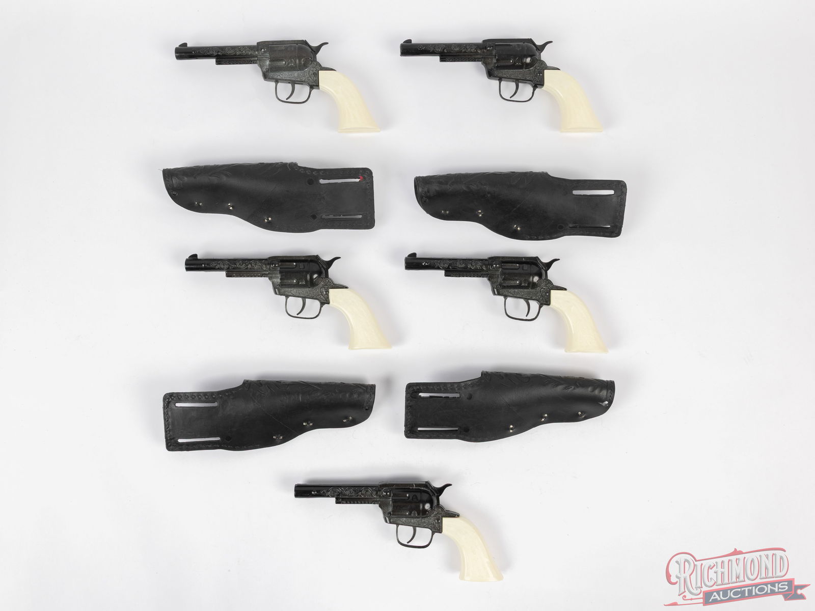 Collection of 5 "Pony Boy" Western Cap Guns With Holsters - 2