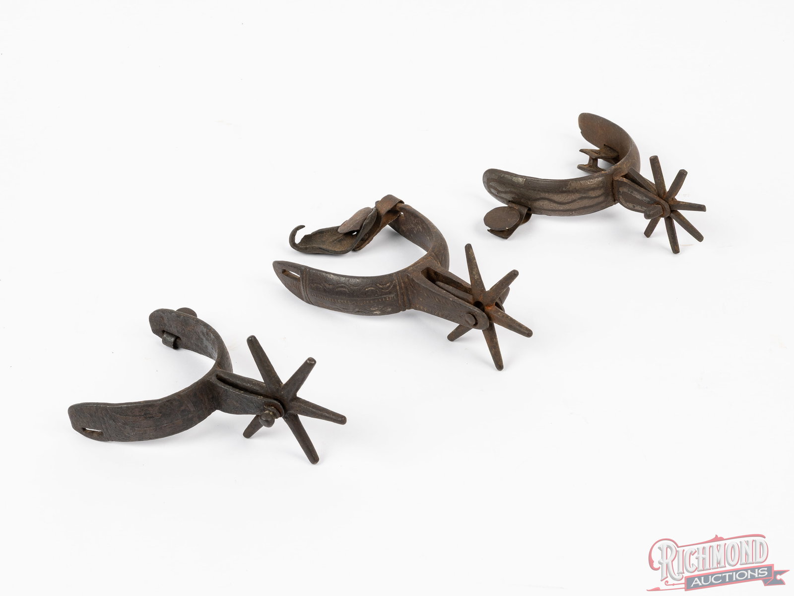 3 Vintage 6 Point and 8 Point Spurs (1 of 2)