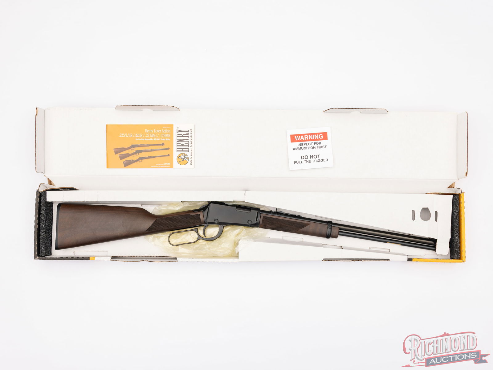Like New Henry H001M Lever Action .22 MAG Rifle In Original Box - 4
