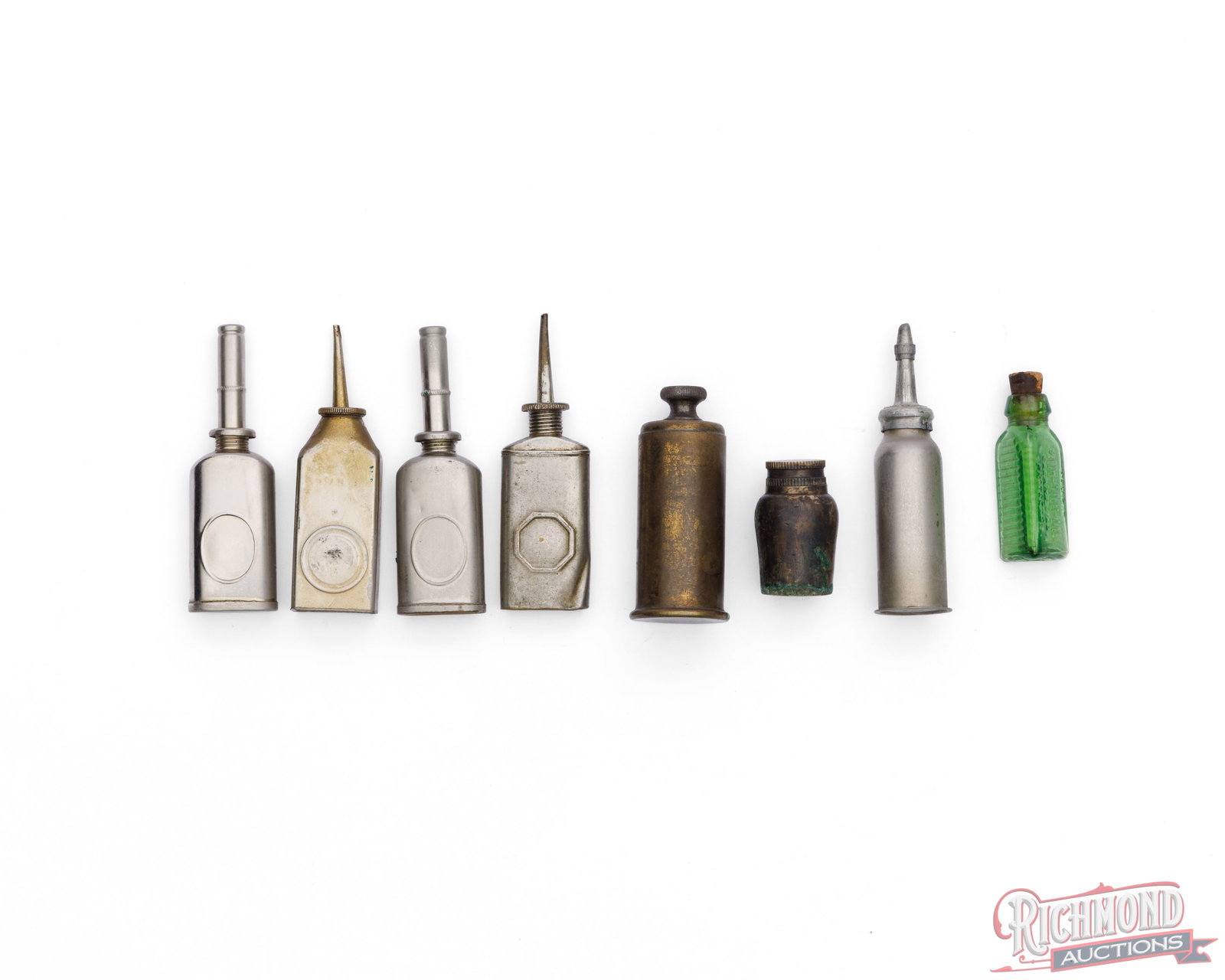 Lot of 8 Vintage Oilers And Oil Bottles - 2