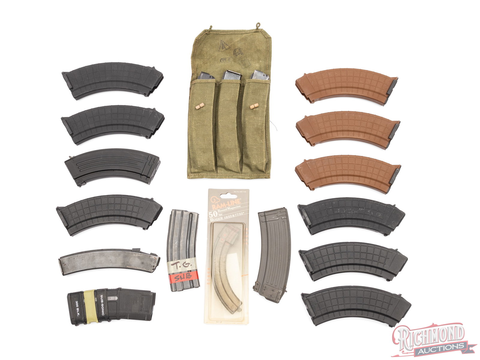 Lot of 18 Assorted AK, AR, PPS-43, And Ruger Magazines (1 of 2)