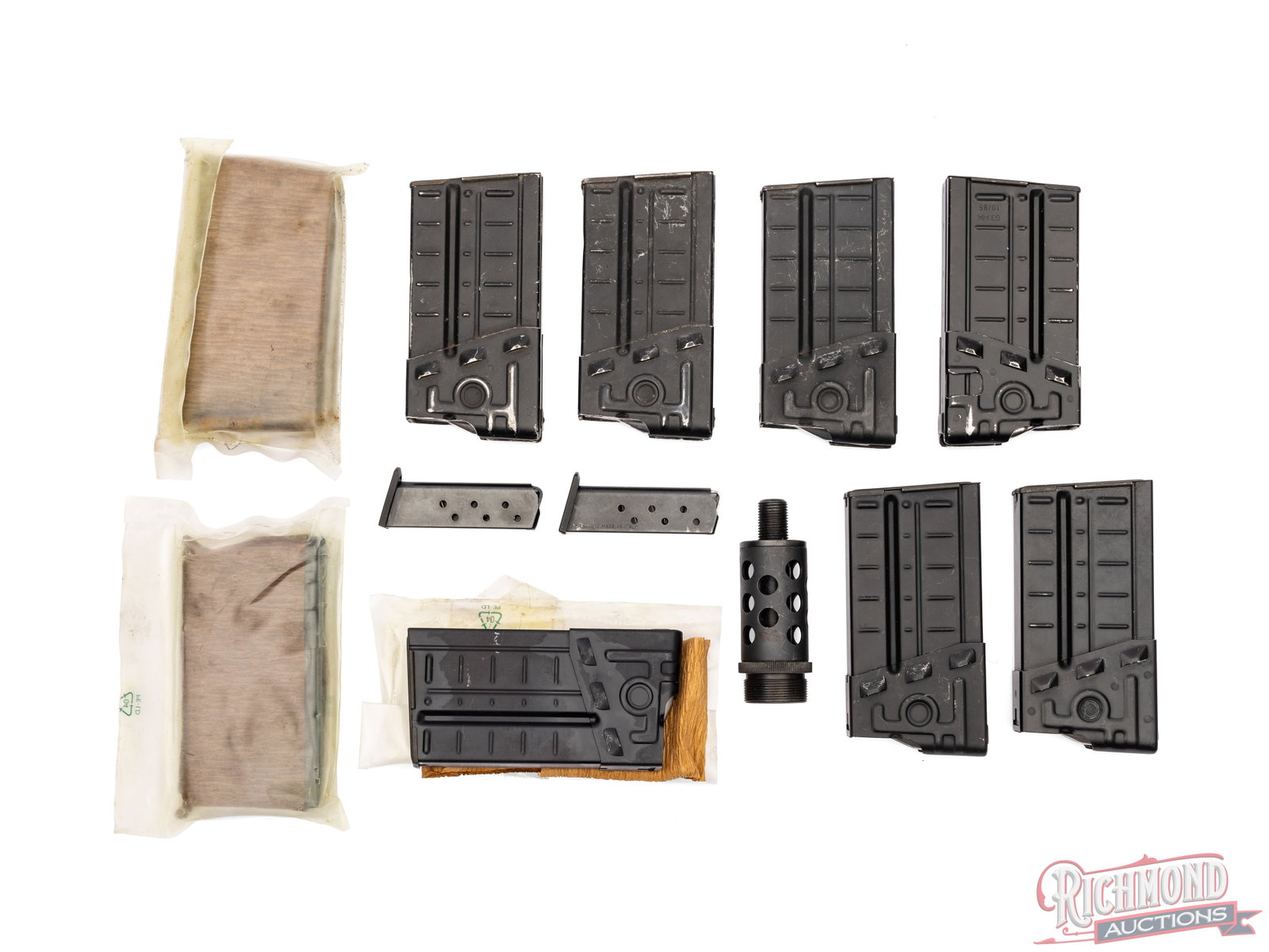 Lot of 9 H&K G3 .308 20-Round Rifle Magazines & Ruger Precision Muzzle Break (1 of 1)