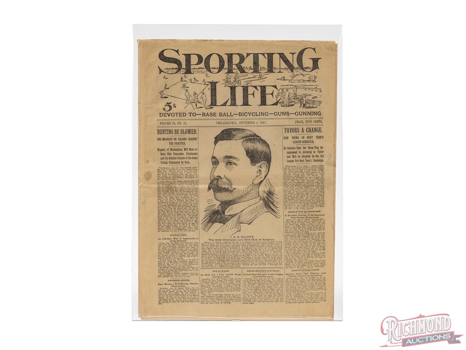 1897 Sporting Life Newspaper With Winchester Full Page Ad (1 of 2)