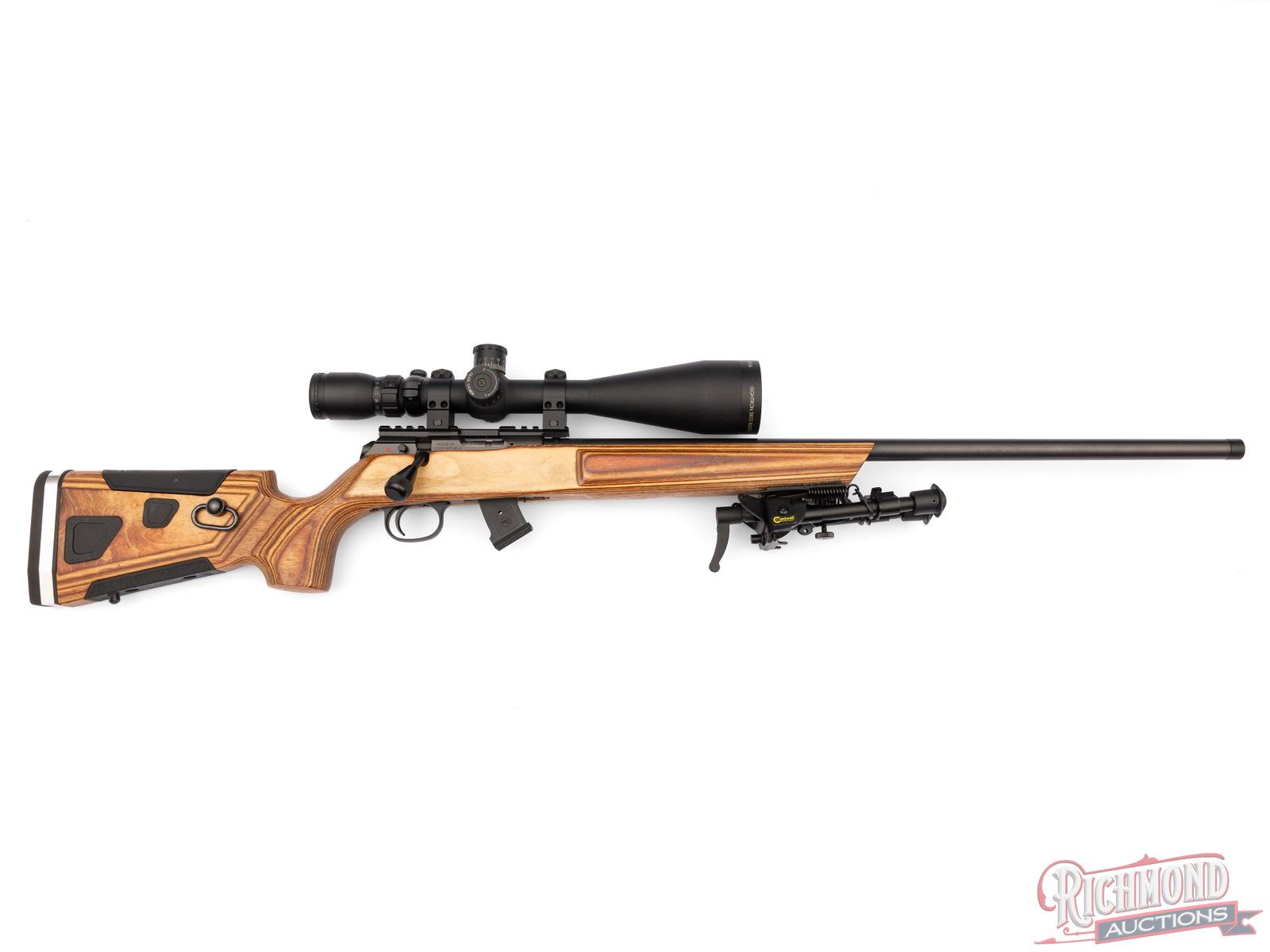 Custom CZ 457 Bolt Action Rifle .22LR With Sightron Long Range Scope (1 of 2)